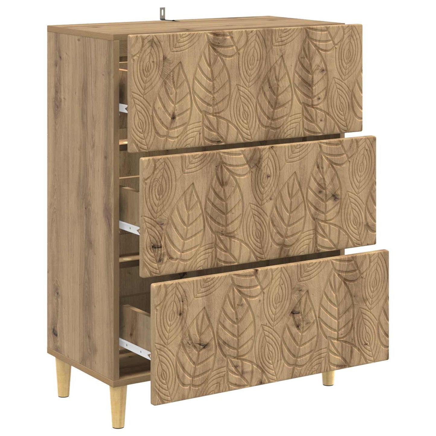 Skuffeskap 66 x 34,5 x 90 cm Konstruert tre Artisan eik
