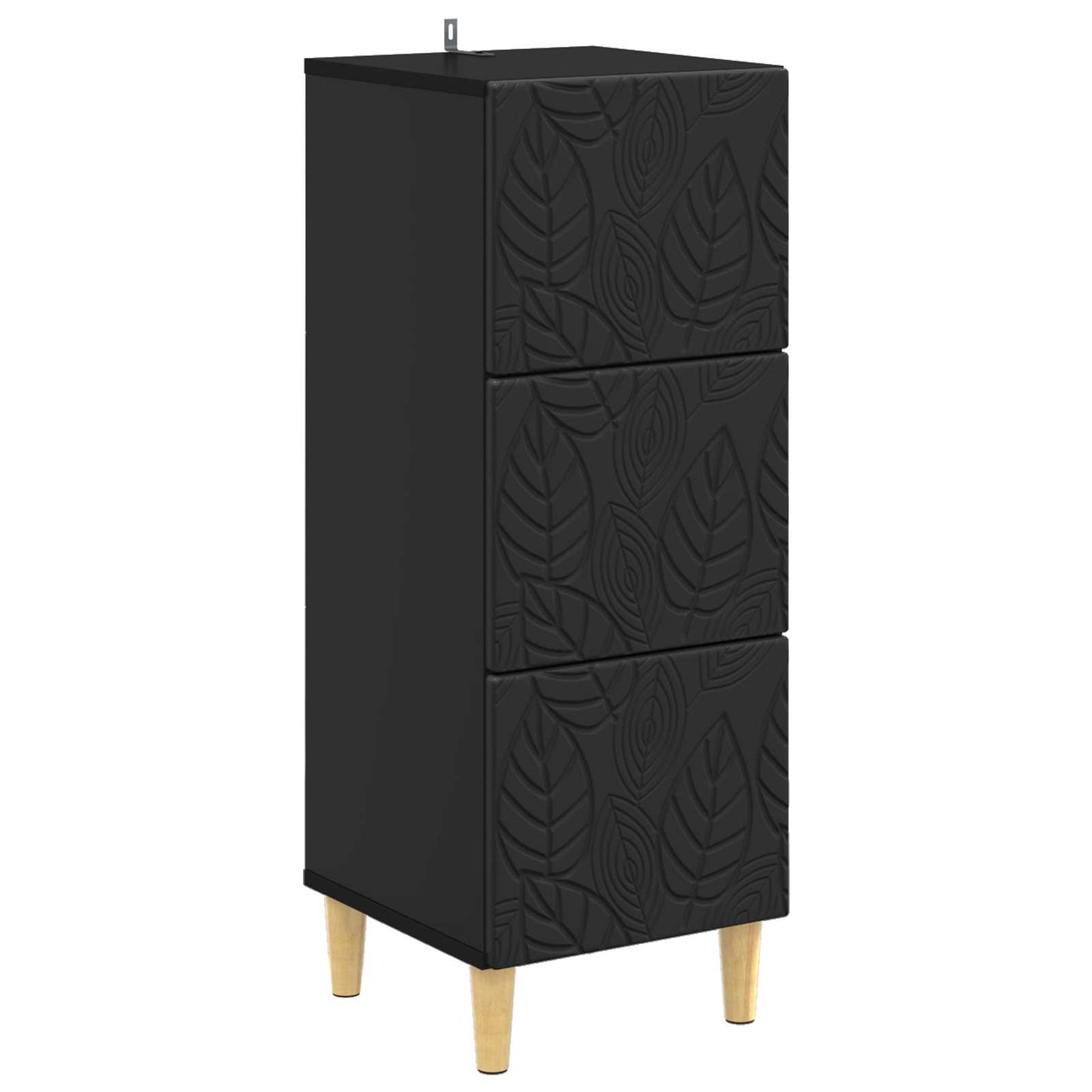 Skuffeskap Svart 33 x 34,5 x 90 cm Konstruert tre
