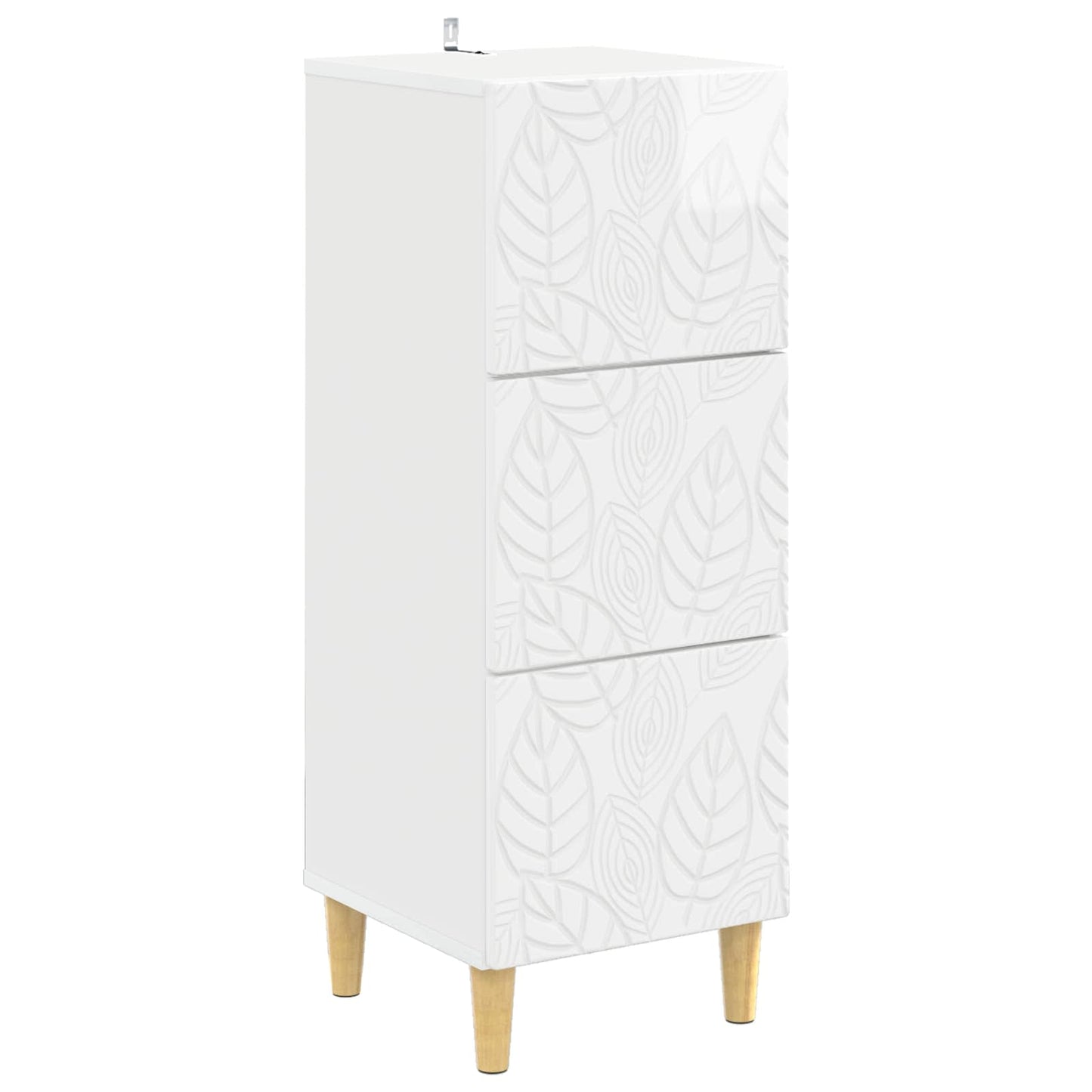 Skuffeskap Høgglans hvit 33 x 34,5 x 90 cm Konstruert tre