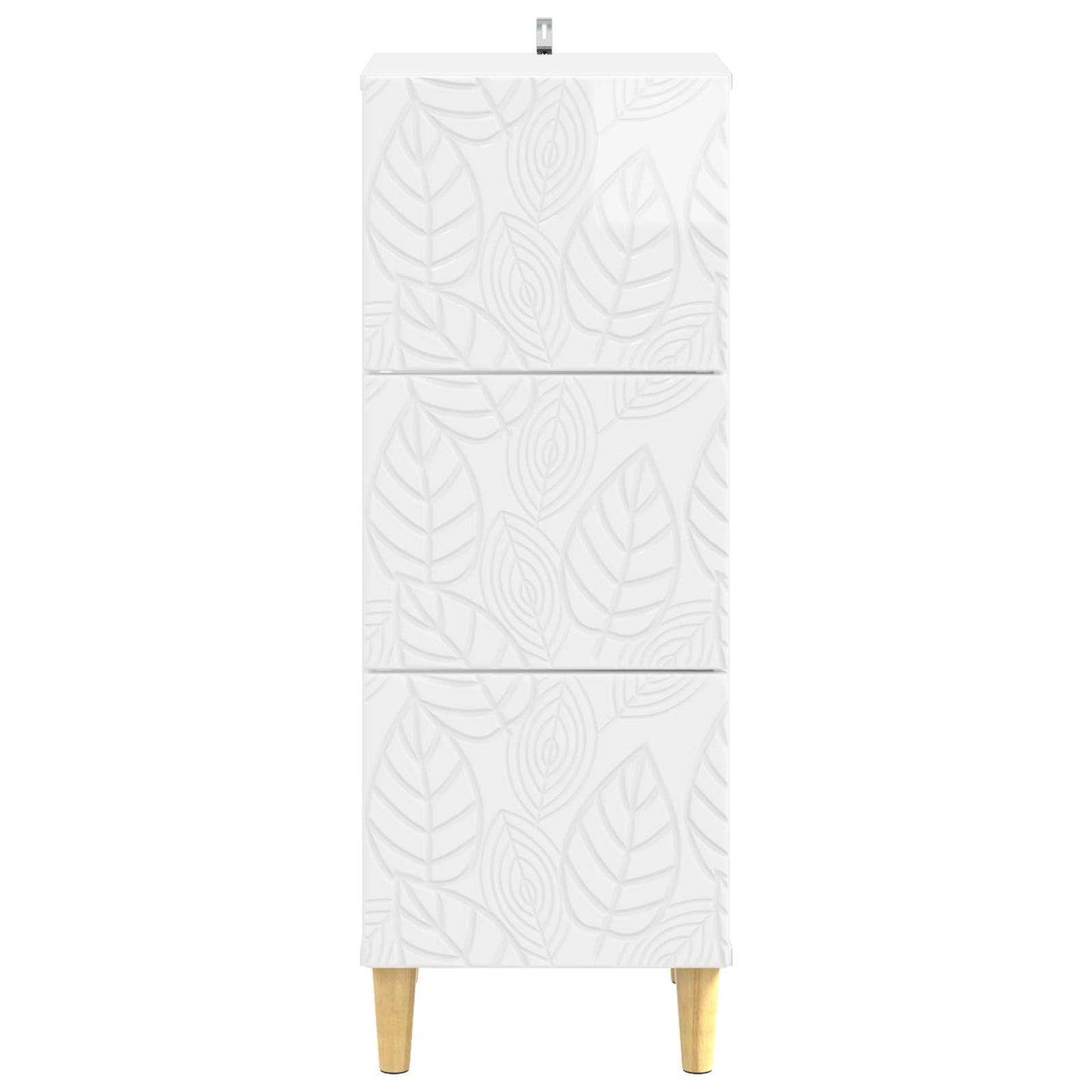 Skuffeskap Høgglans hvit 33 x 34,5 x 90 cm Konstruert tre