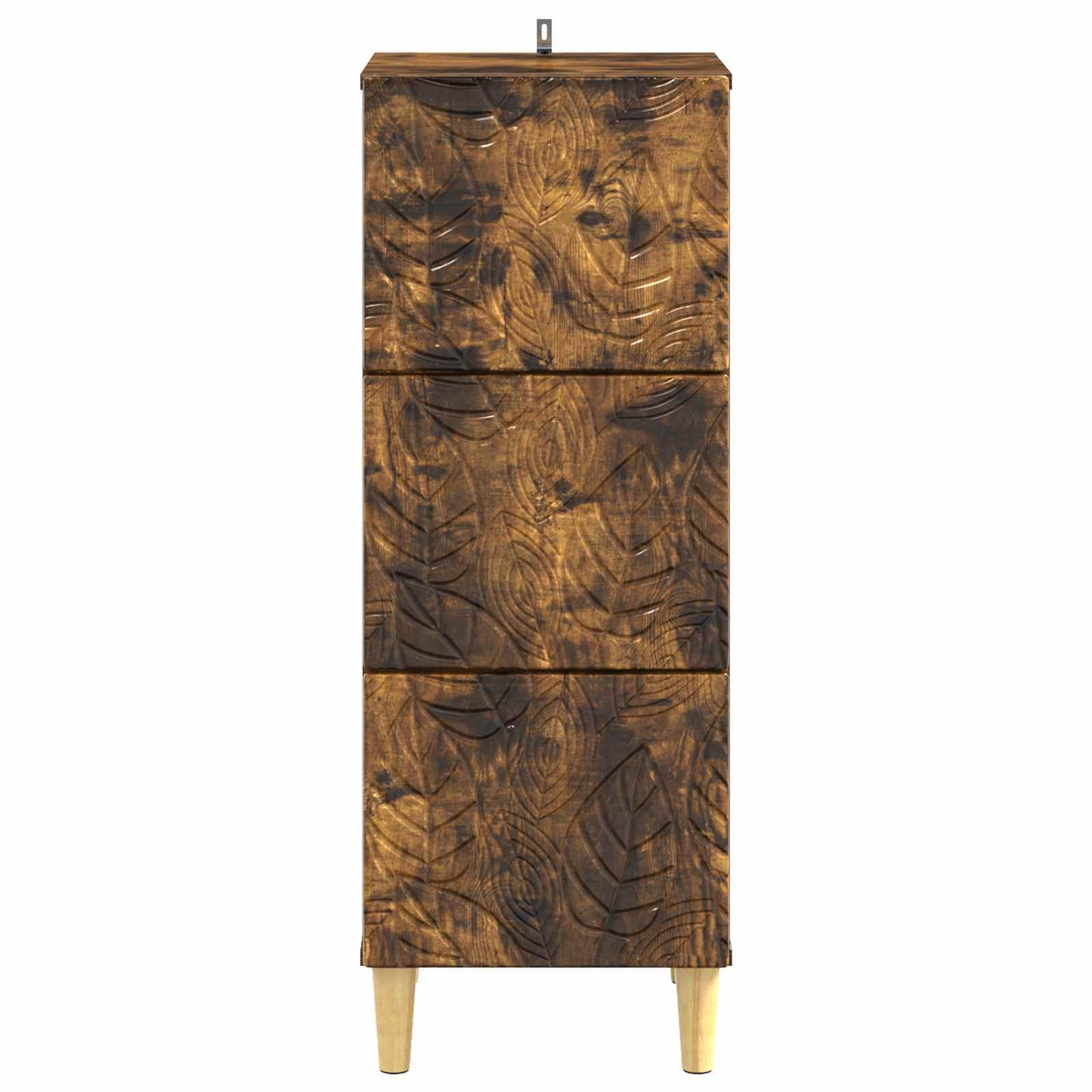 Skuffeskap Røkt Eik 33 x 34,5 x 90 cm Konstruert tre