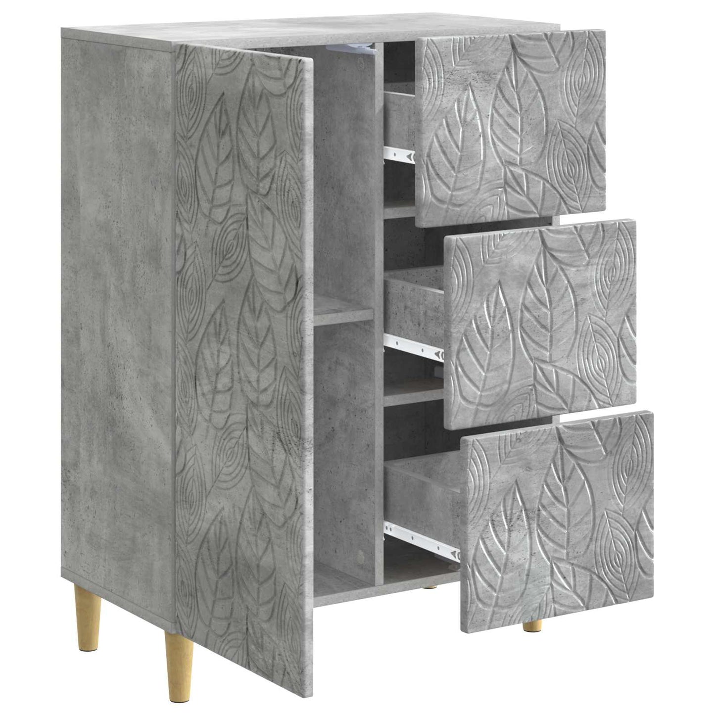 Serviesskap Betonggrå 66 x 34,5 x 90 cm Konstruert tre