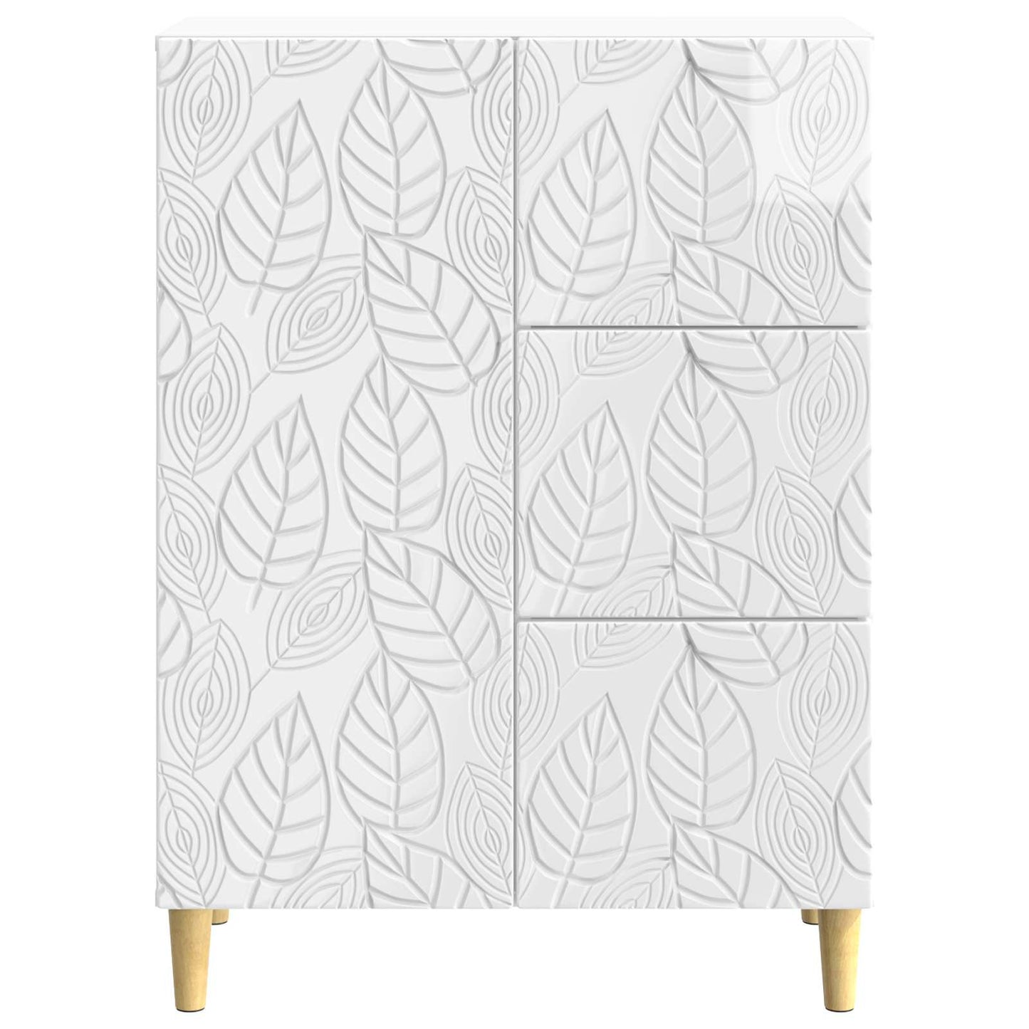 Serviesskap Høgglans hvit 66 x 34,5 x 90 cm Konstruert tre