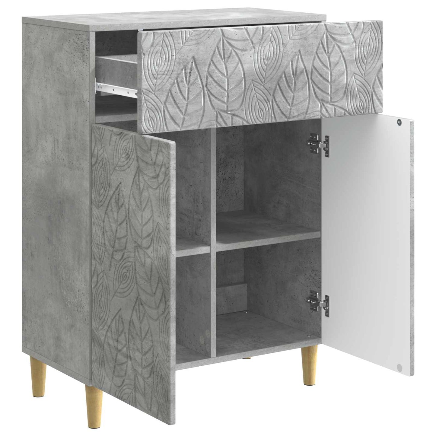Serviesskap Betonggrå 66 x 34,5 x 90 cm Konstruert tre
