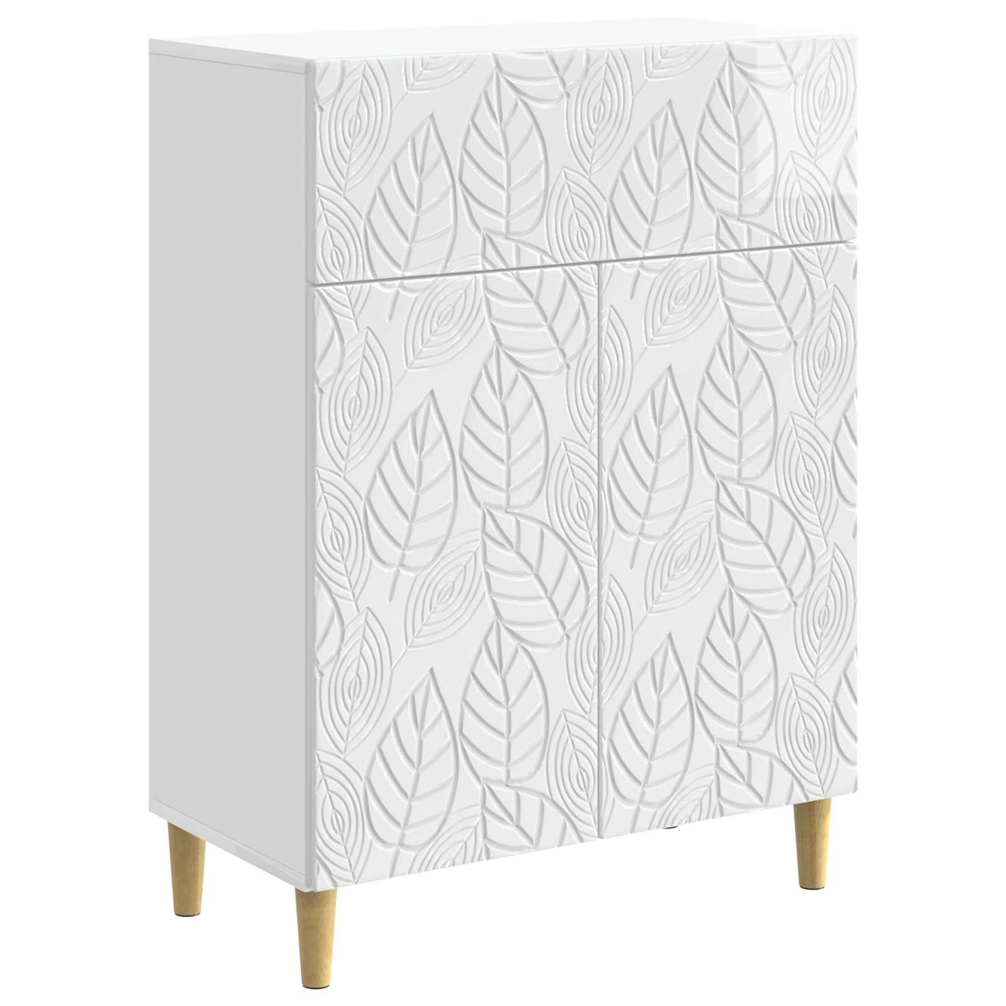 Serviesskap Høgglans hvit 66 x 34,5 x 90 cm Konstruert tre
