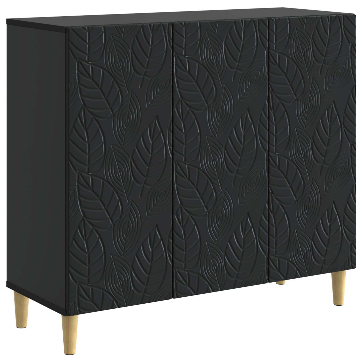 Serviesskap Svart 89 x 34,5 x 80 cm Konstruert tre