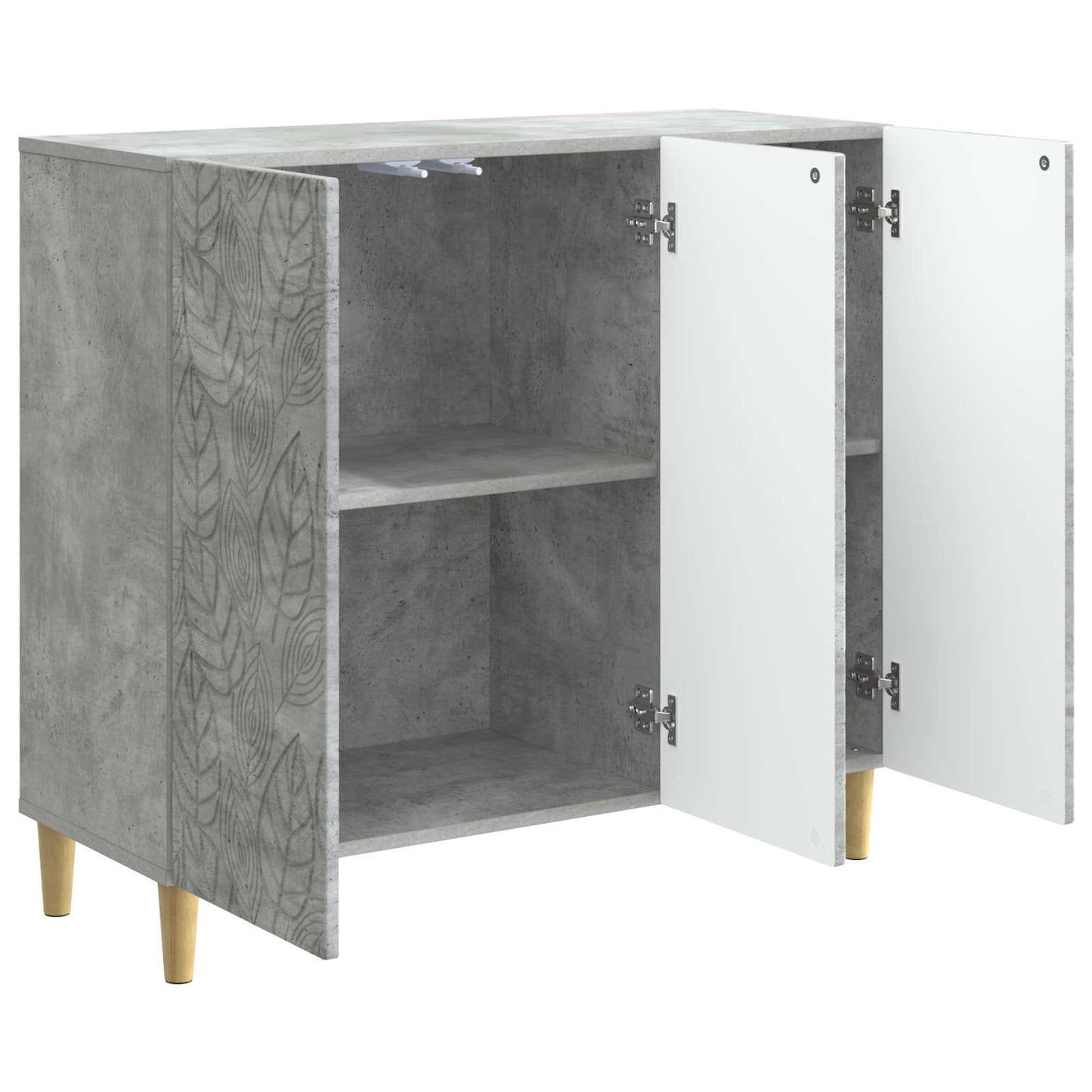 Serviesskap Betonggrå 89 x 34,5 x 80 cm Konstruert tre