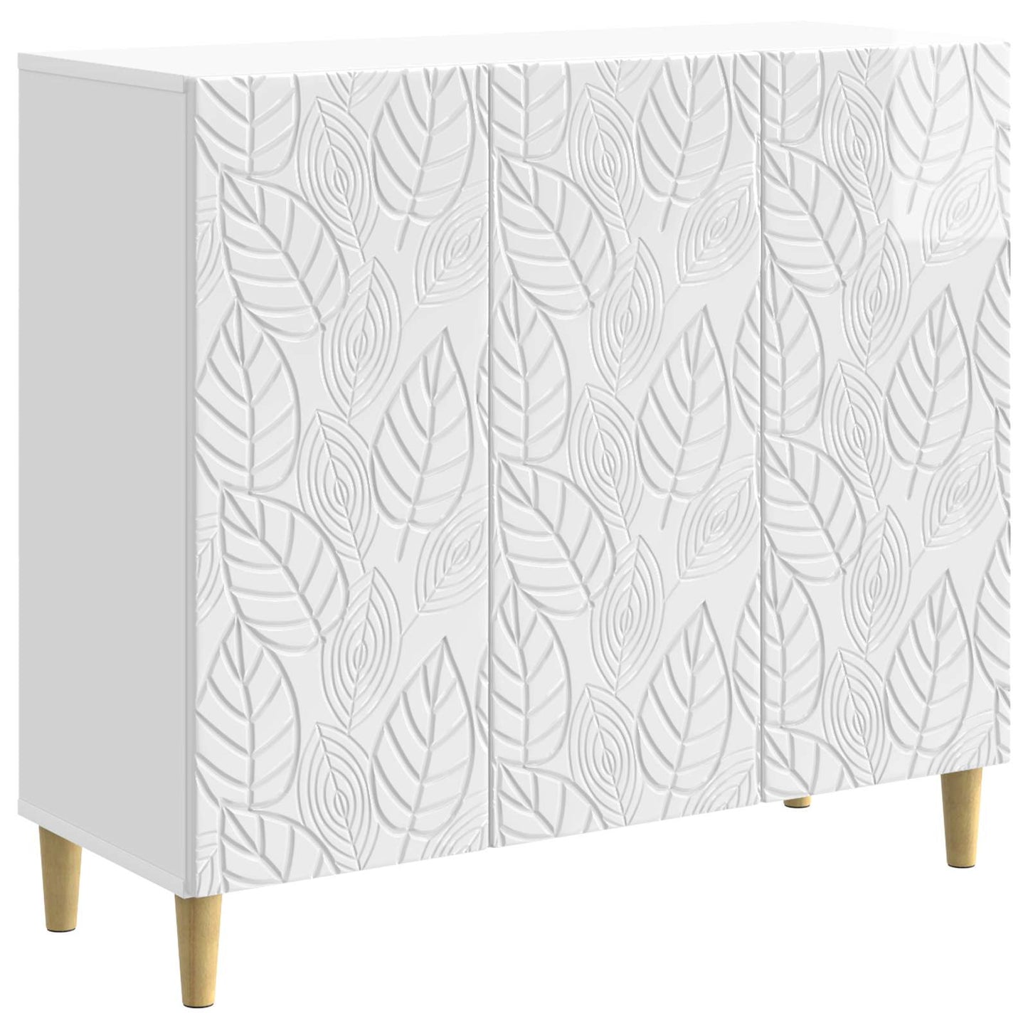 Serviesskap Høgglans hvit 89 x 34,5 x 80 cm Konstruert tre