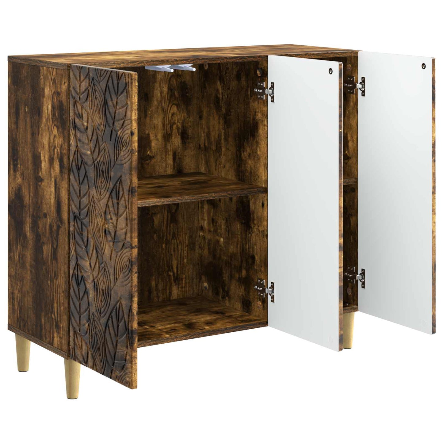 Serviesskap Røkt Eik 89 x 34,5 x 80 cm Konstruert tre