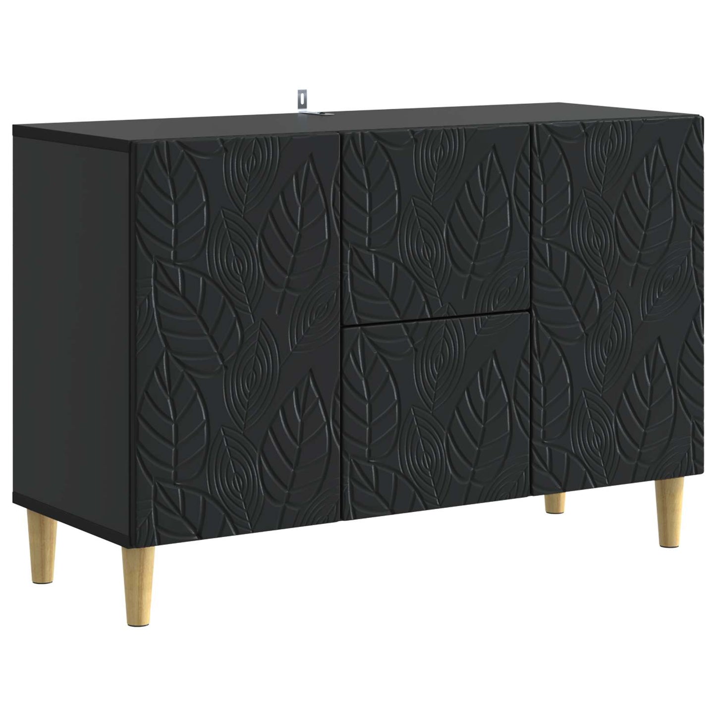 Serviesskap Svart 89 x 34,5 x 60 cm Konstruert tre