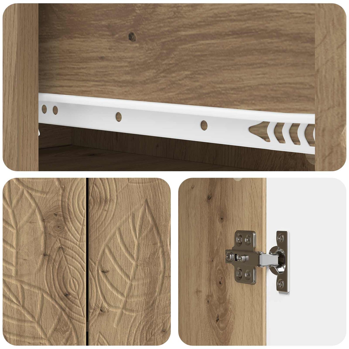 Serviesskap Artisan eik 89 x 34,5 x 60 cm Konstruert tre