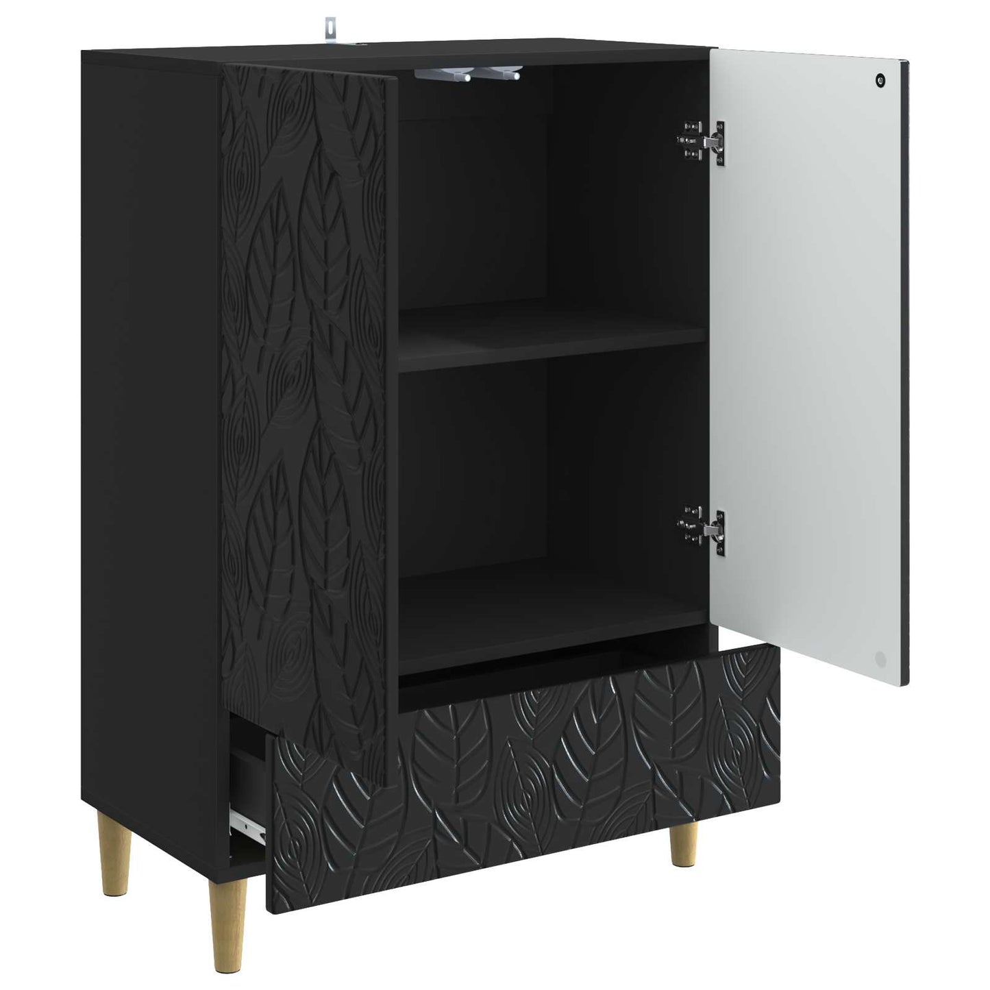 Serviesskap Svart 66 x 34,5 x 95 cm Konstruert tre