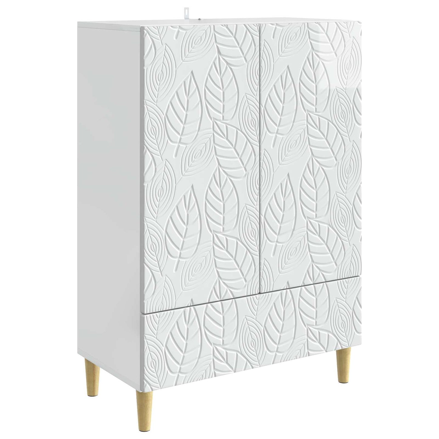 Serviesskap Høgglans hvit 66 x 34,5 x 95 cm Konstruert tre