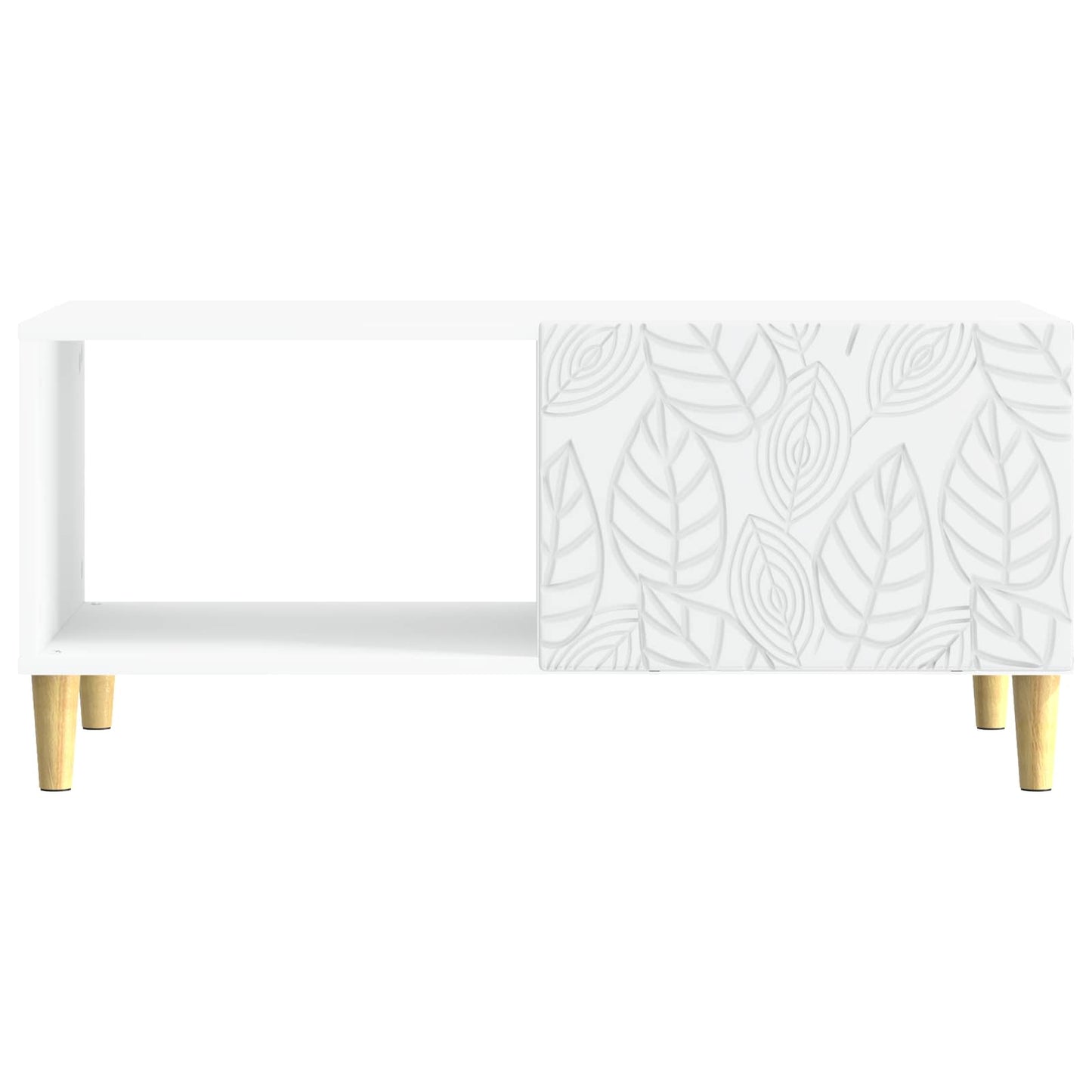 Kaffebord Hvit 90 x 50 x 40 cm Konstruert tre