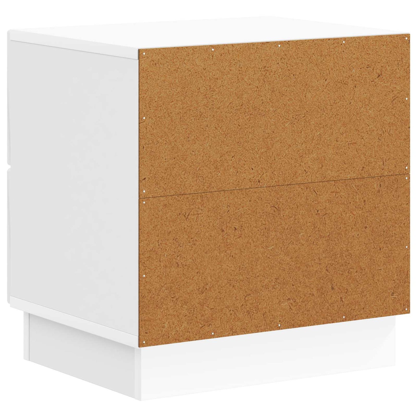 Nattbordskap med skuff 2 pcs Høgglans hvit 43 x 34,5 x 44,5 cm