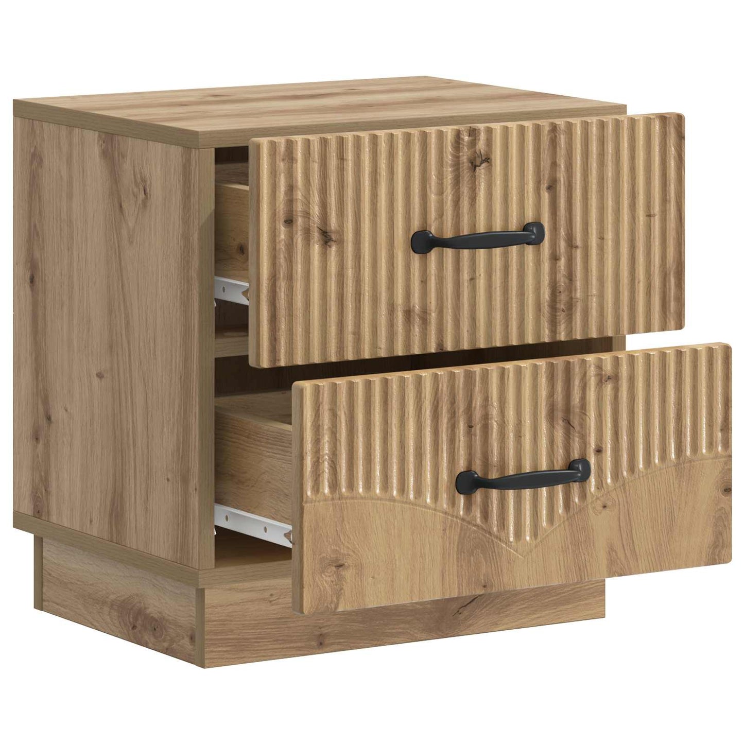 Nattbordskap med skuff 2 pcs Artisan eik 43 x 34,5 x 44,5 cm