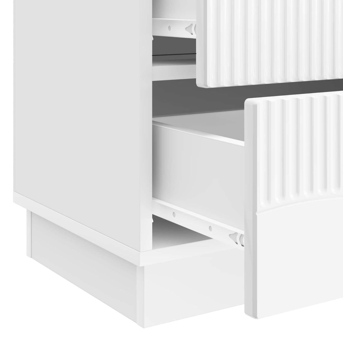 Nattbordskap Høgglans hvit 62 x 34,5 x 44,5 cm Konstruert tre