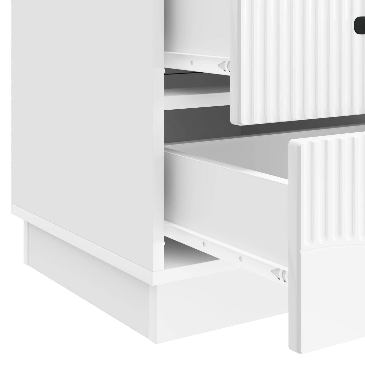 Nattbordskap Høgglans hvit 43 x 41 x 63,5 cm Konstruert tre