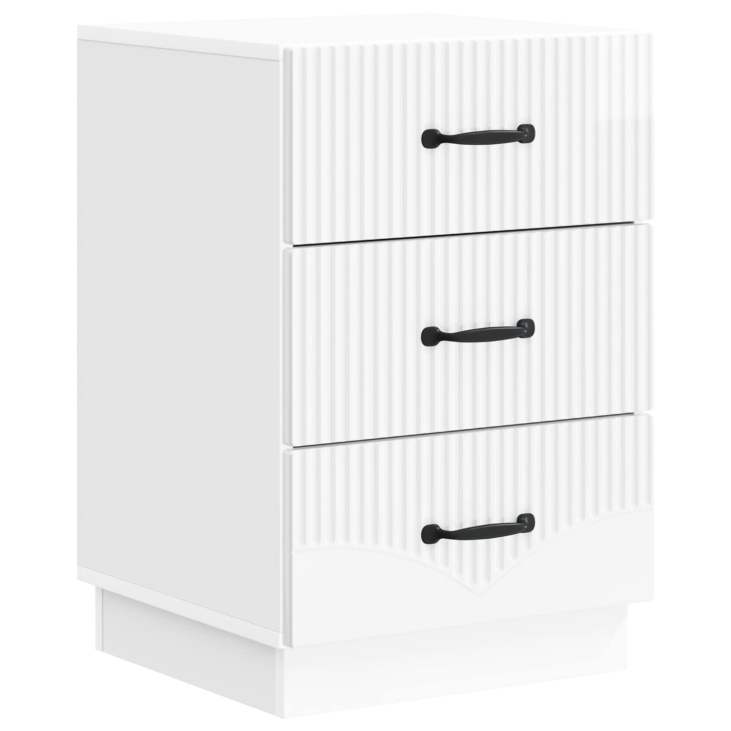 Nattbordskap Høgglans hvit 43 x 41 x 63,5 cm Konstruert tre
