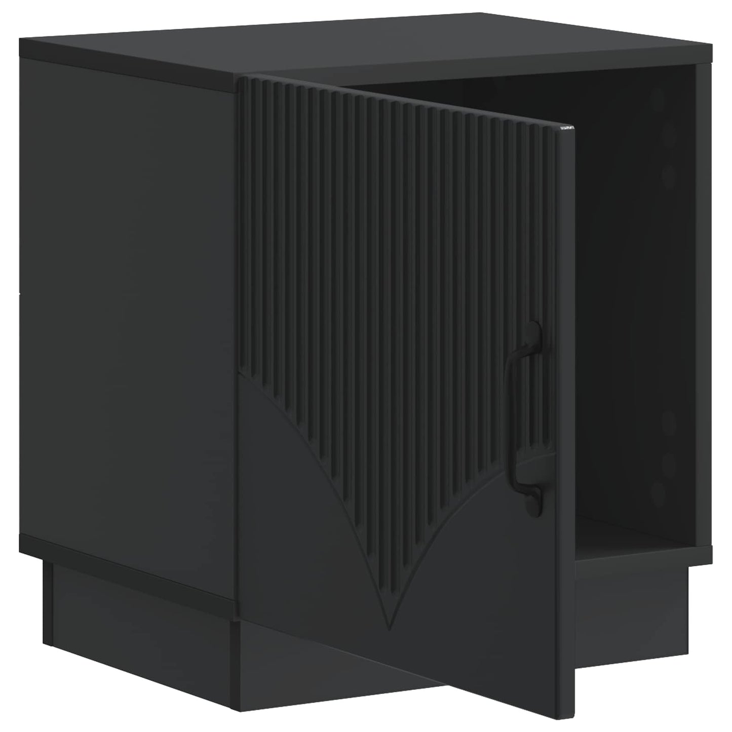 Nattbord 2 pcs Svart 43 x 34,5 x 47 cm Konstruert tre