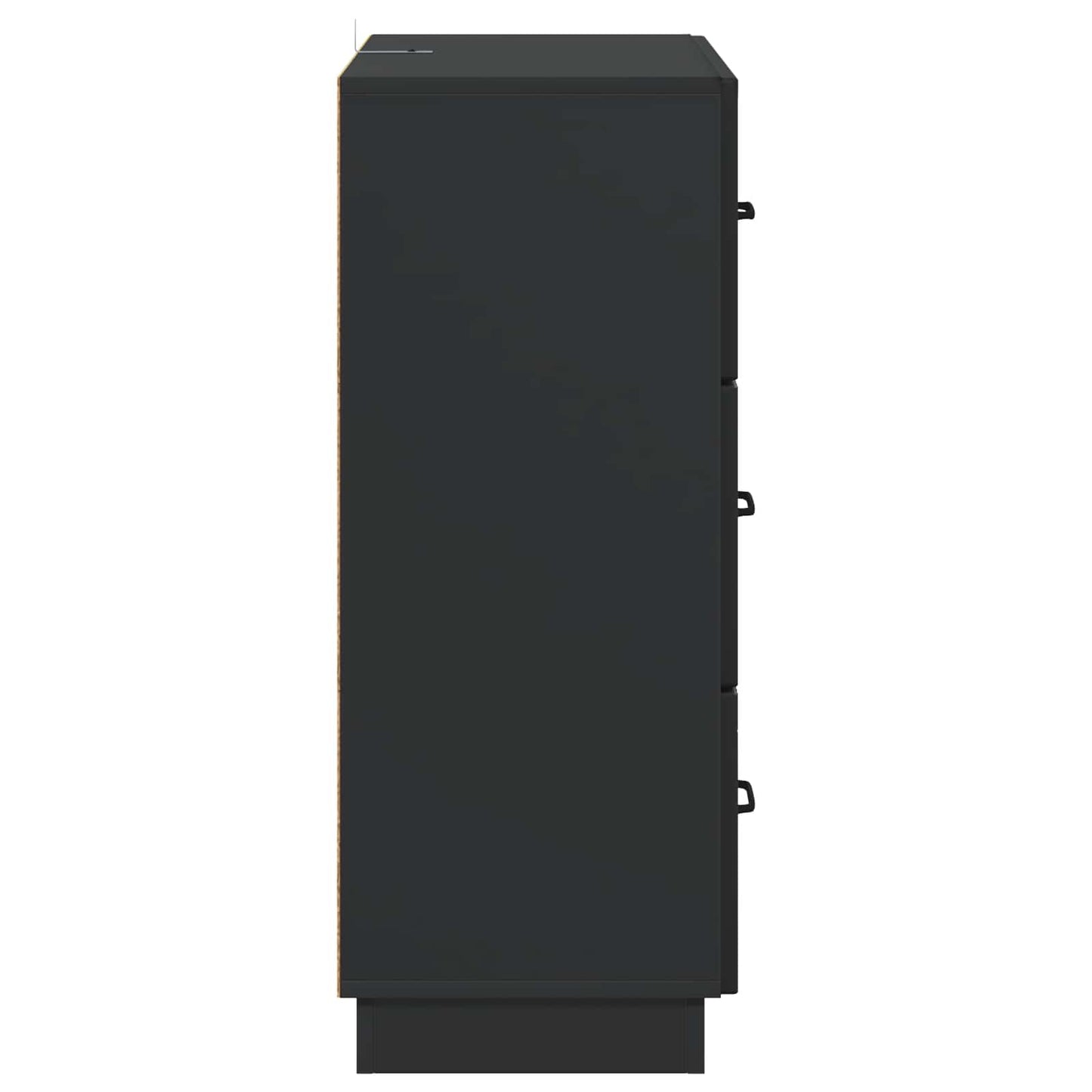 Skuffeskap Svart 66 x 34,5 x 87 cm Konstruert tre