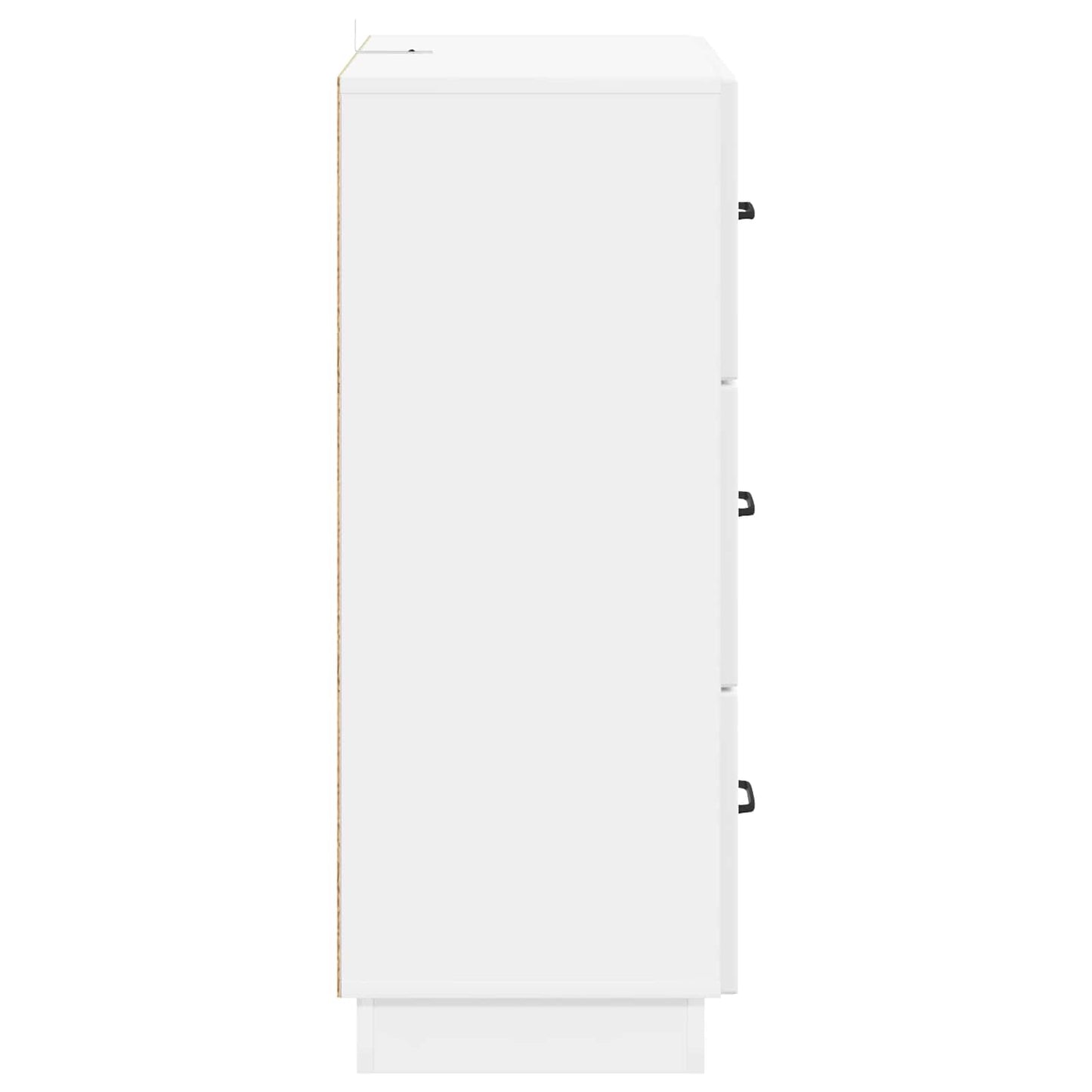 Skuffeskap Høgglans hvit 66 x 34,5 x 87 cm Konstruert tre
