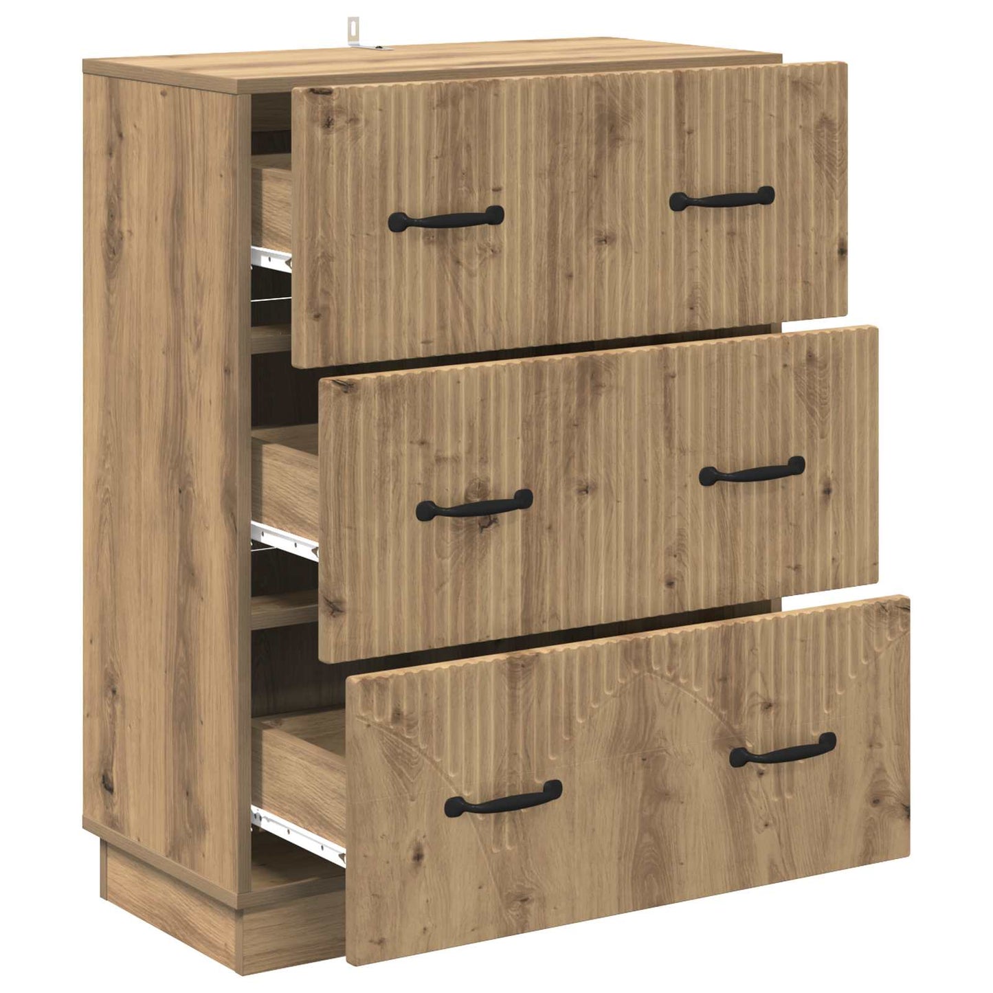 Skuffeskap 66 x 34,5 x 87 cm Konstruert tre Artisan eik
