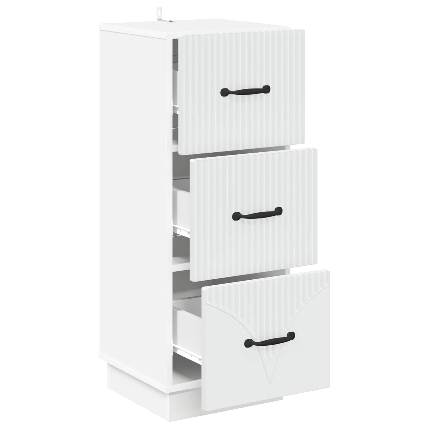 Skuffeskap Hvit 33 x 34,5 x 87 cm Konstruert tre