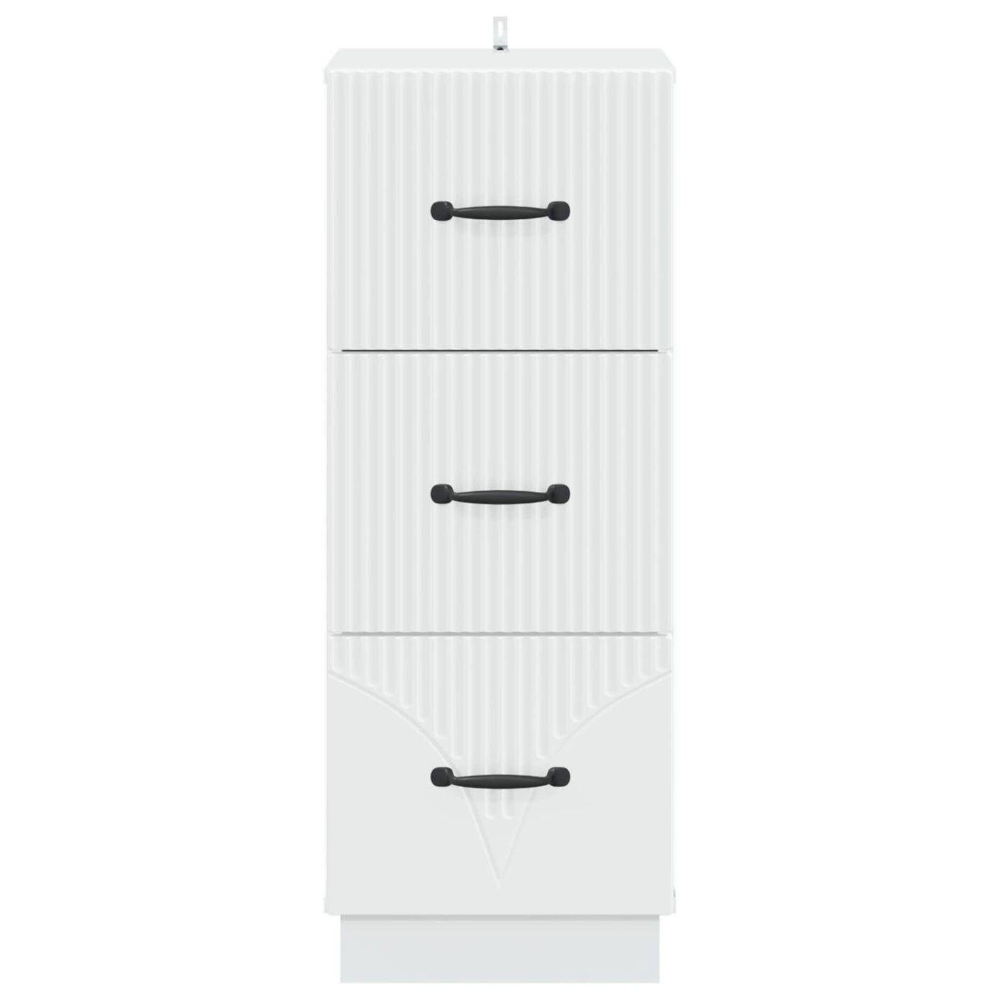 Skuffeskap Hvit 33 x 34,5 x 87 cm Konstruert tre