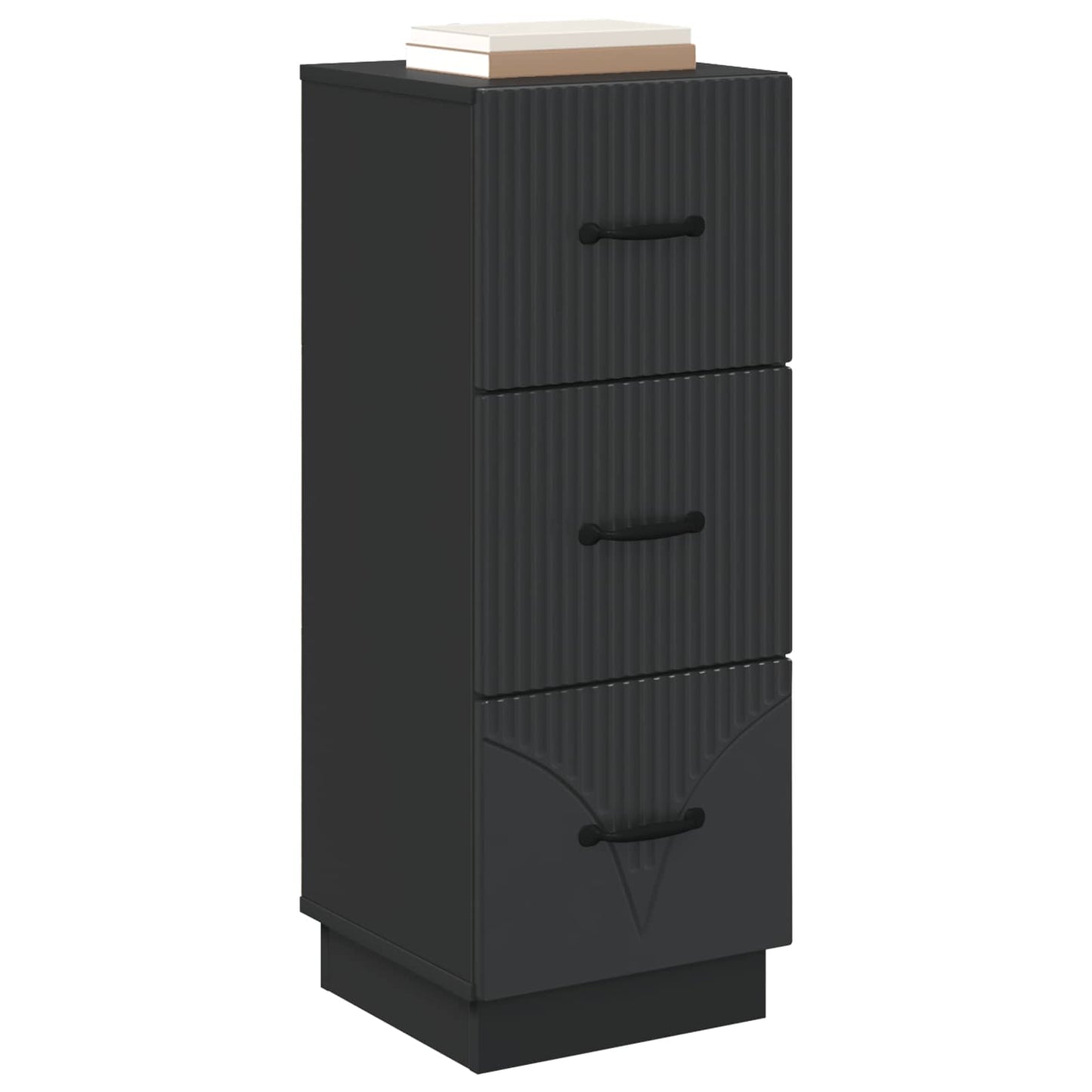Skuffeskap Svart 33 x 34,5 x 87 cm Konstruert tre