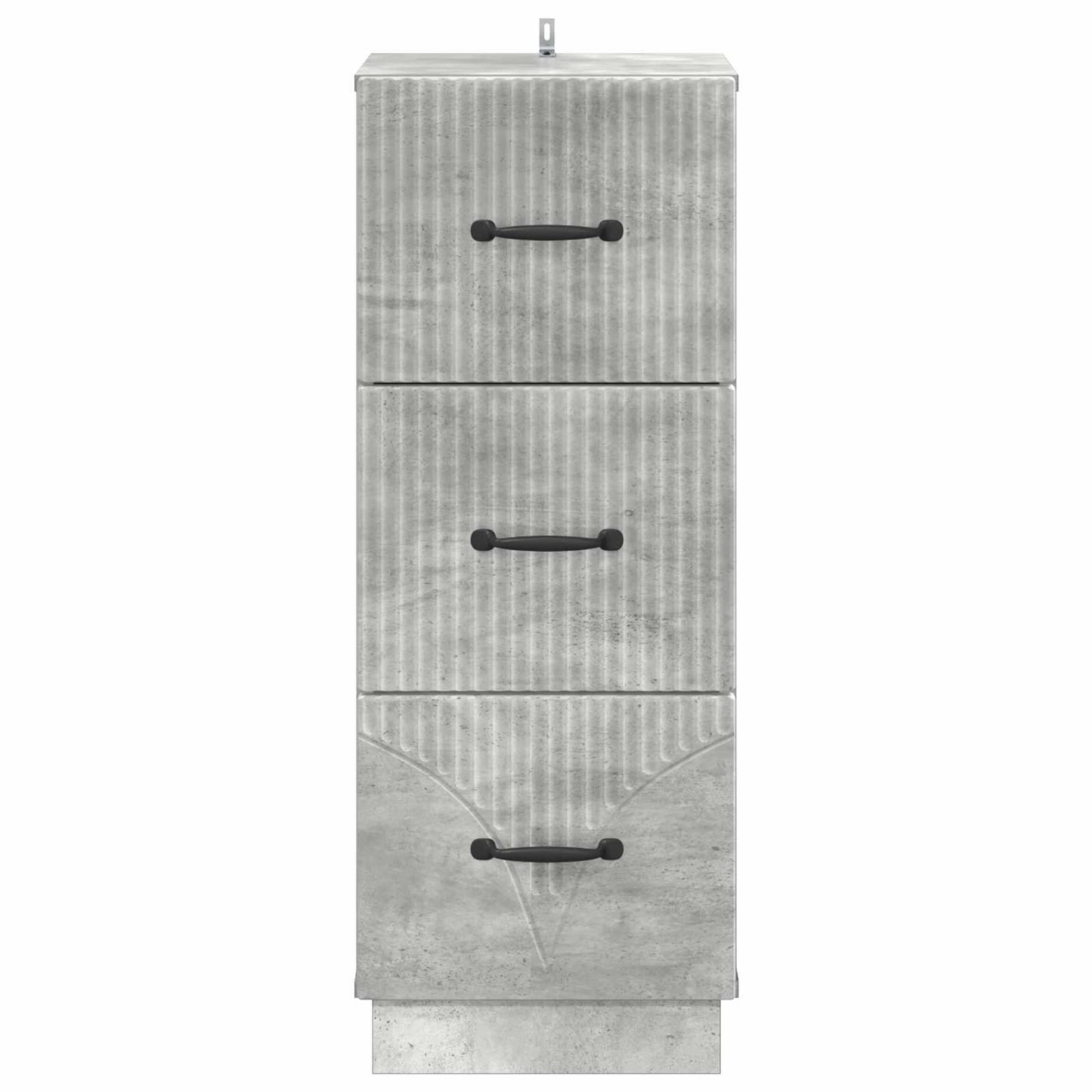 Skuffeskap Betonggrå 33 x 34,5 x 87 cm Konstruert tre