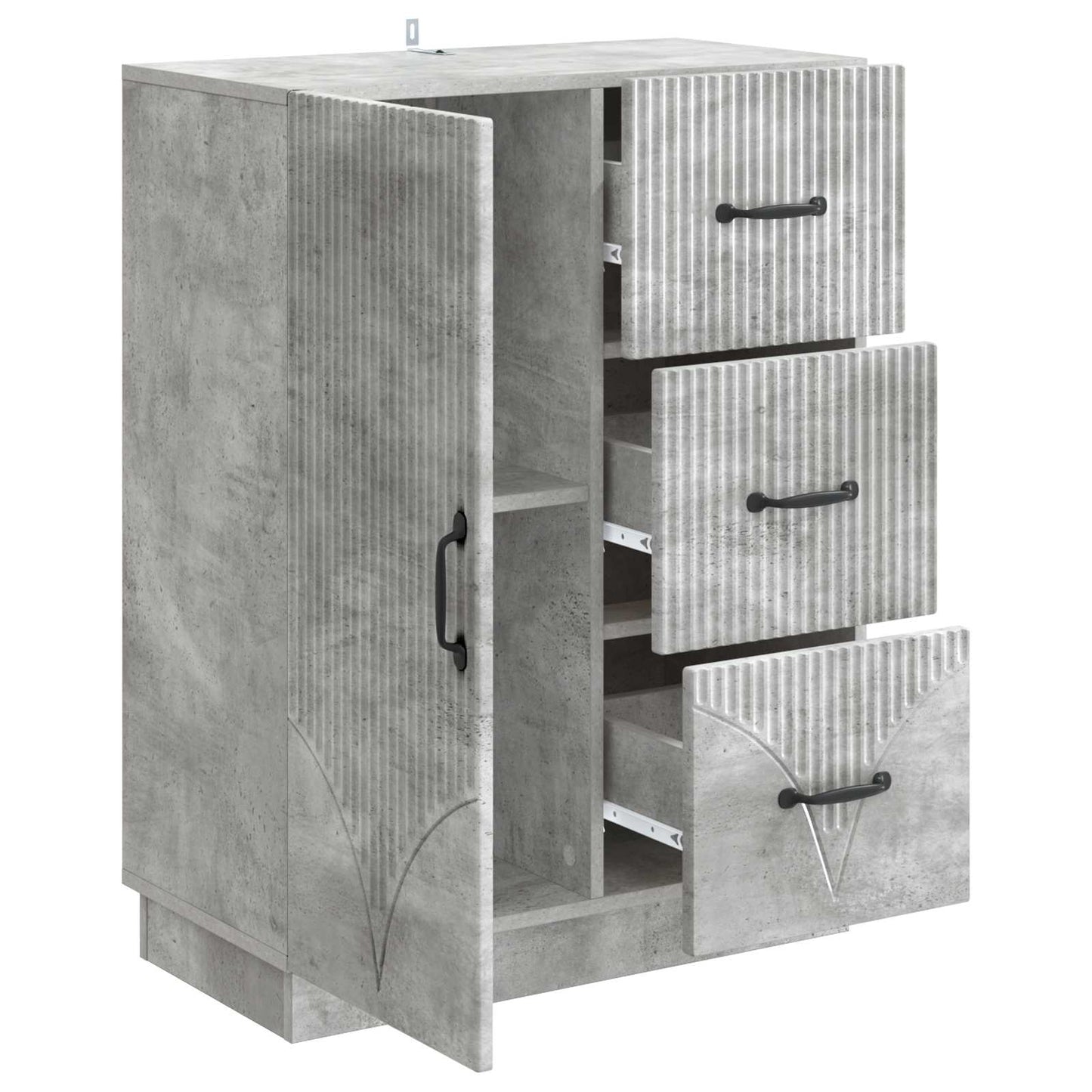 Serviesskap Betonggrå 66 x 34,5 x 87 cm Konstruert tre