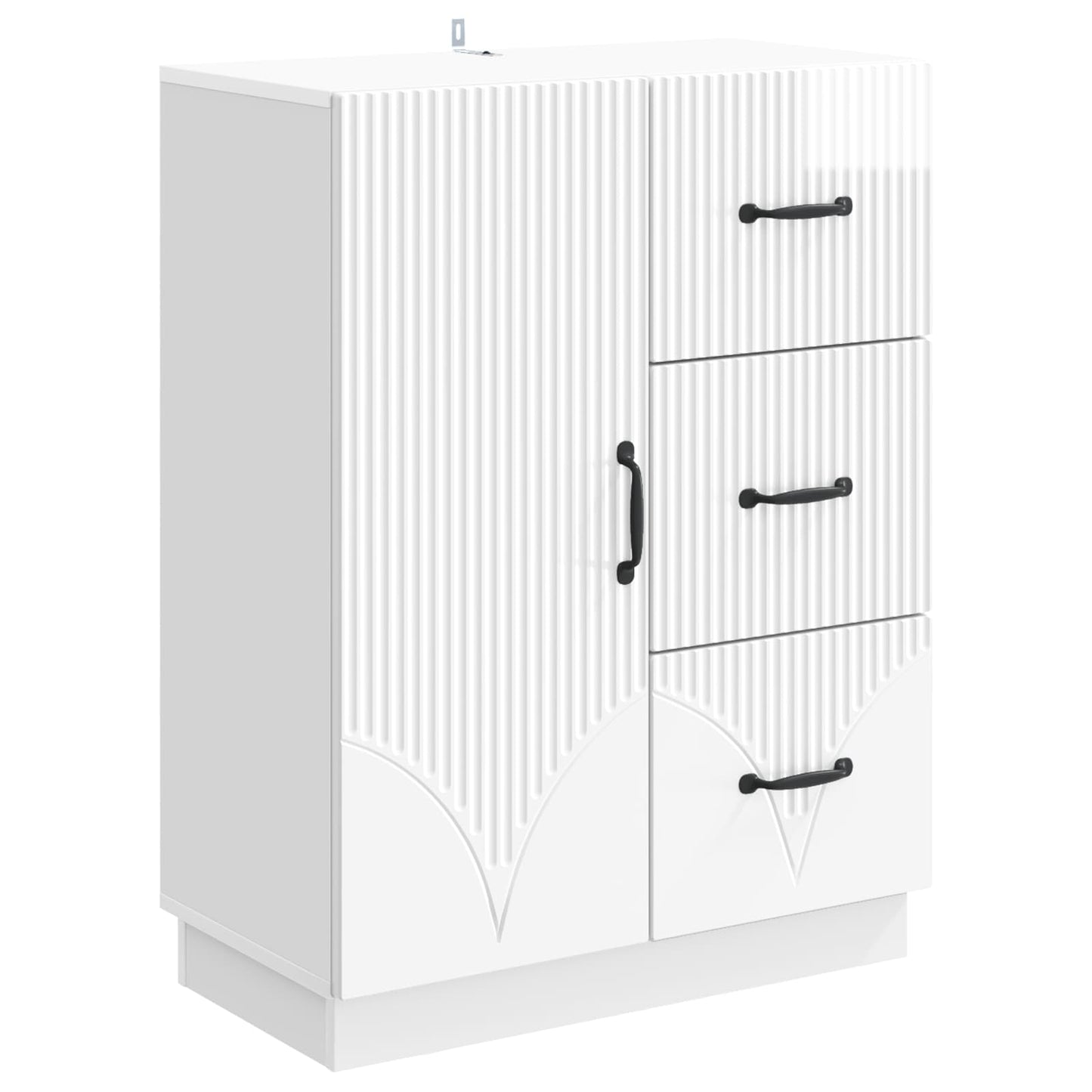 Serviesskap Høgglans hvit 66 x 34,5 x 87 cm Konstruert tre