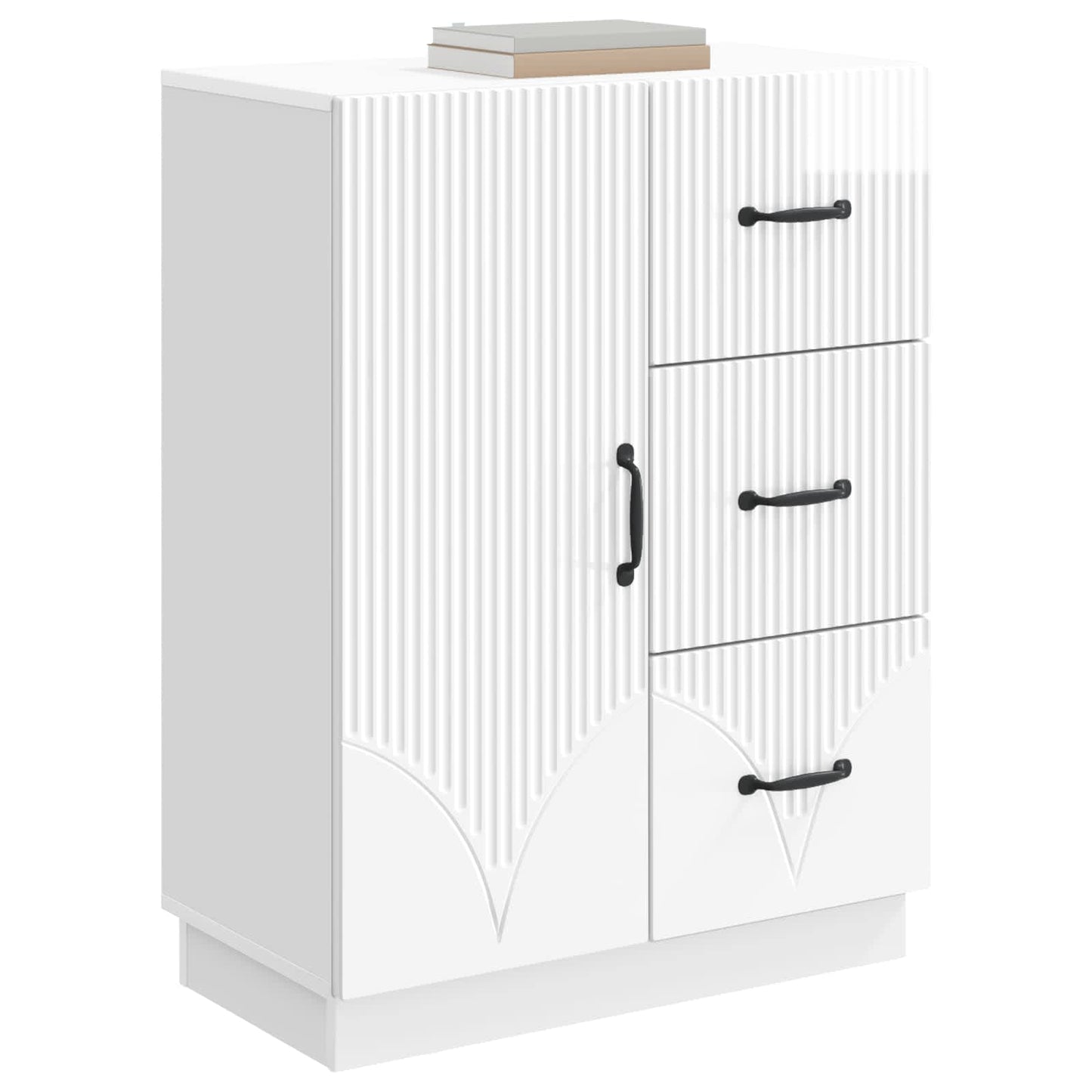 Serviesskap Høgglans hvit 66 x 34,5 x 87 cm Konstruert tre