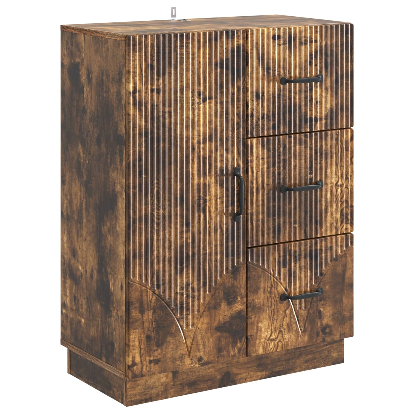 Serviesskap med skuff Røkt Eik 66 x 34,5 x 87 cm Konstruert tre