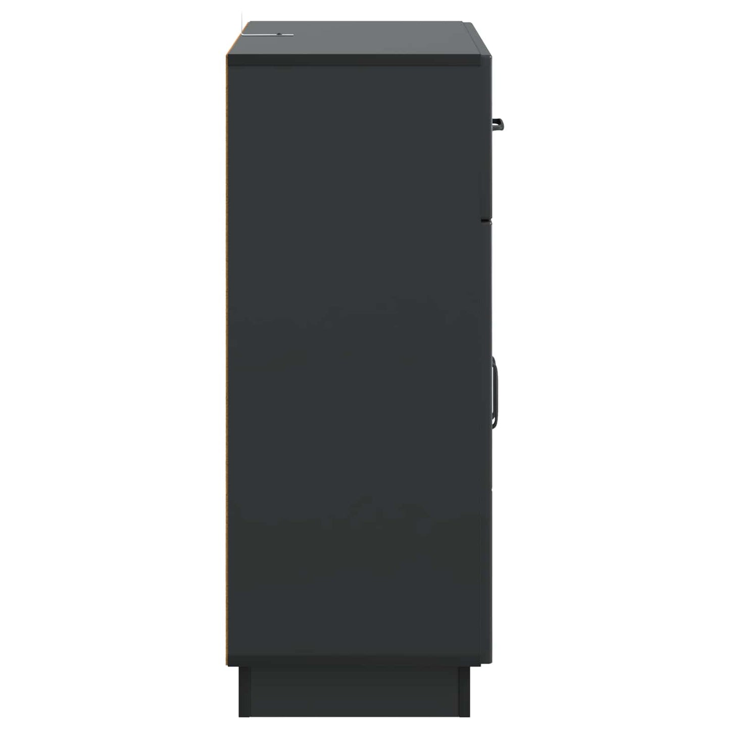 Serviesskap med skuff Svart 66 x 34,5 x 87 cm Konstruert tre
