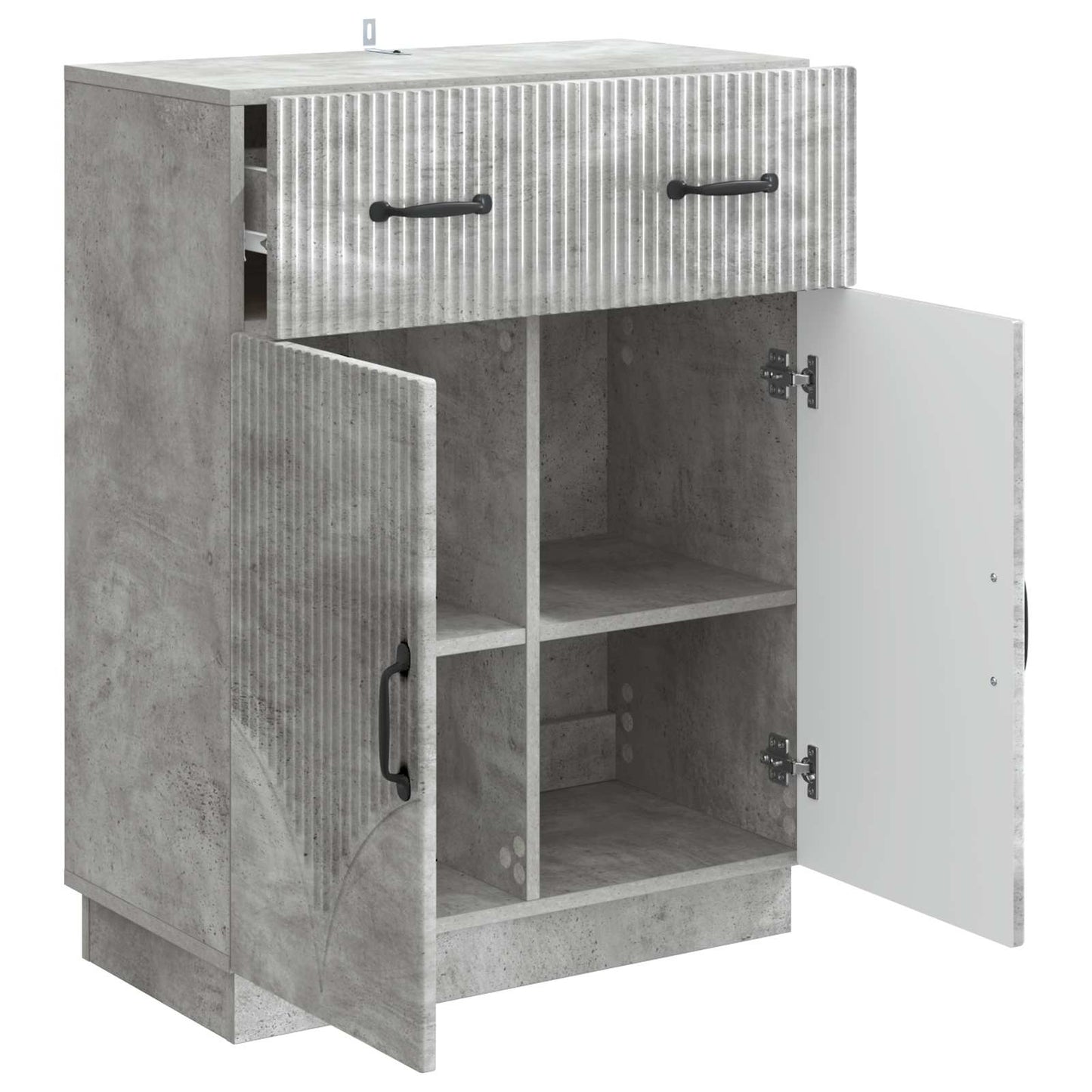 Serviesskap Betonggrå 66 x 34,5 x 87 cm Konstruert tre