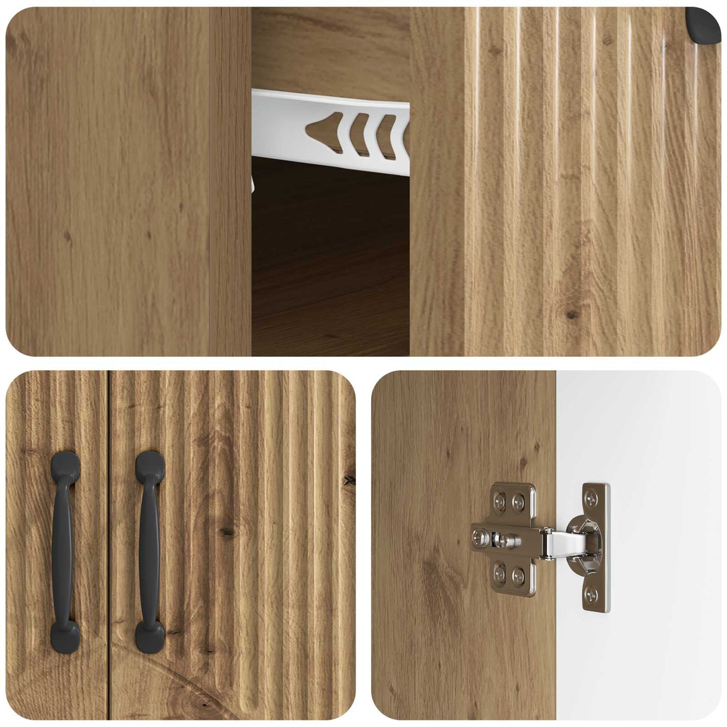 Serviesskap Artisan eik 66 x 34,5 x 87 cm Konstruert tre
