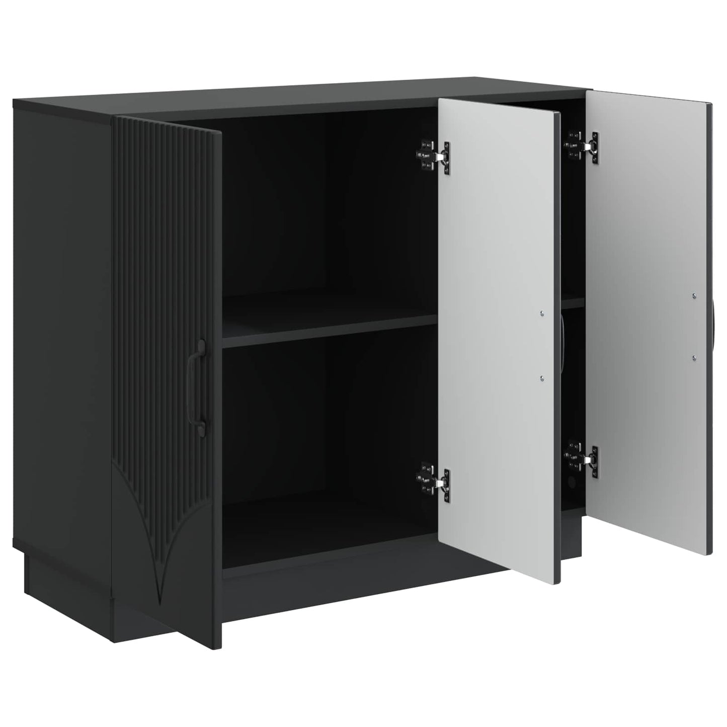 Serviesskap Svart 89 x 34,5 x 77 cm Konstruert tre