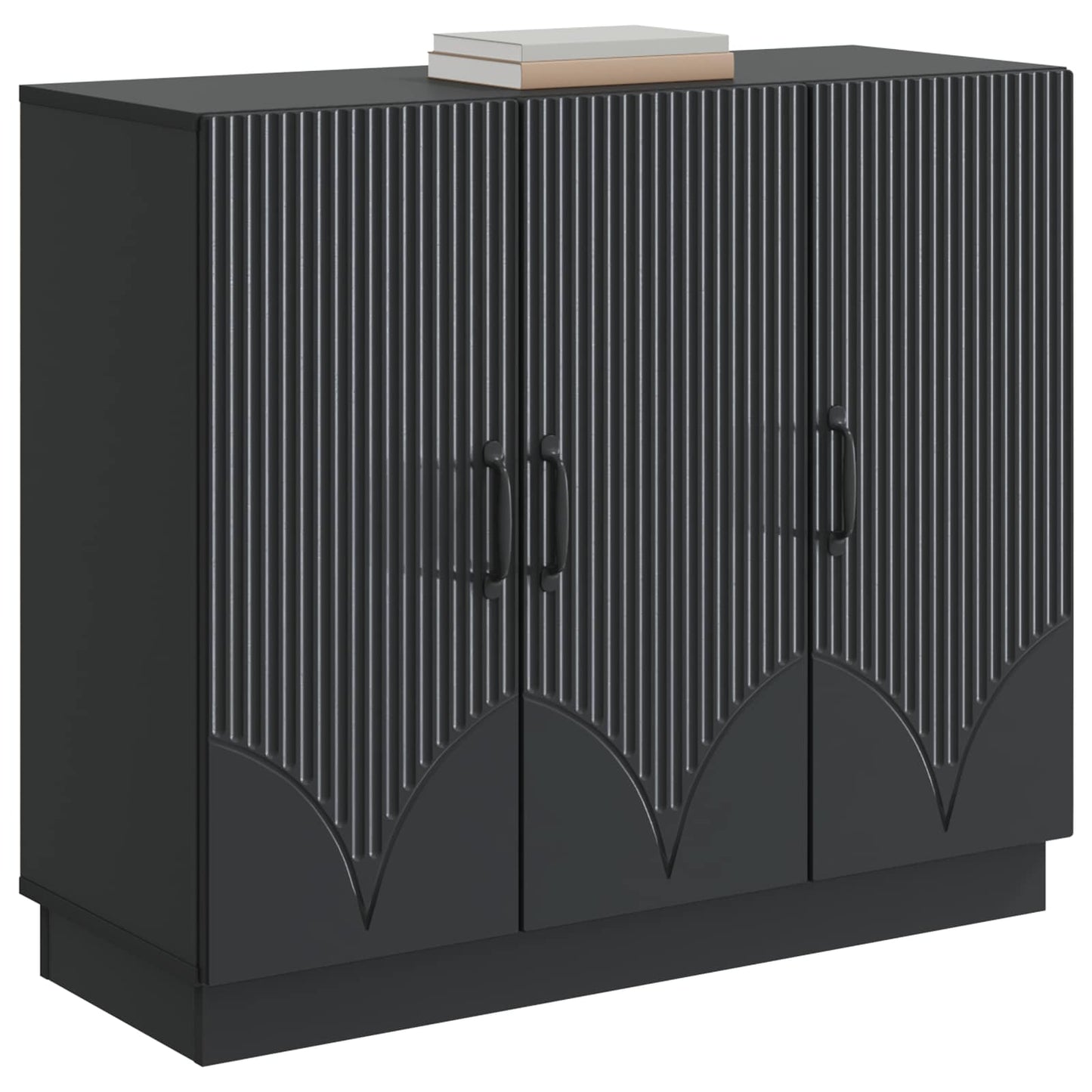 Serviesskap Svart 89 x 34,5 x 77 cm Konstruert tre