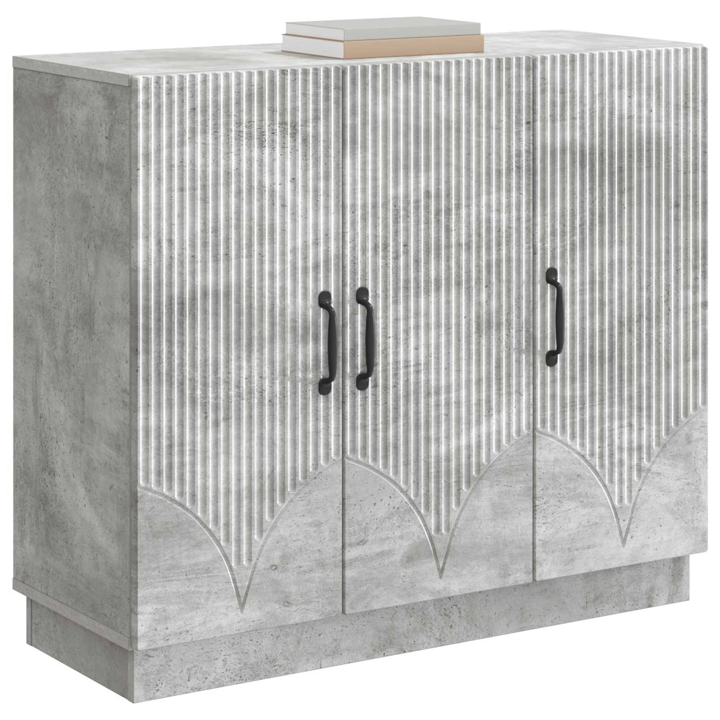 Serviesskap Betonggrå 89 x 34,5 x 77 cm Konstruert tre