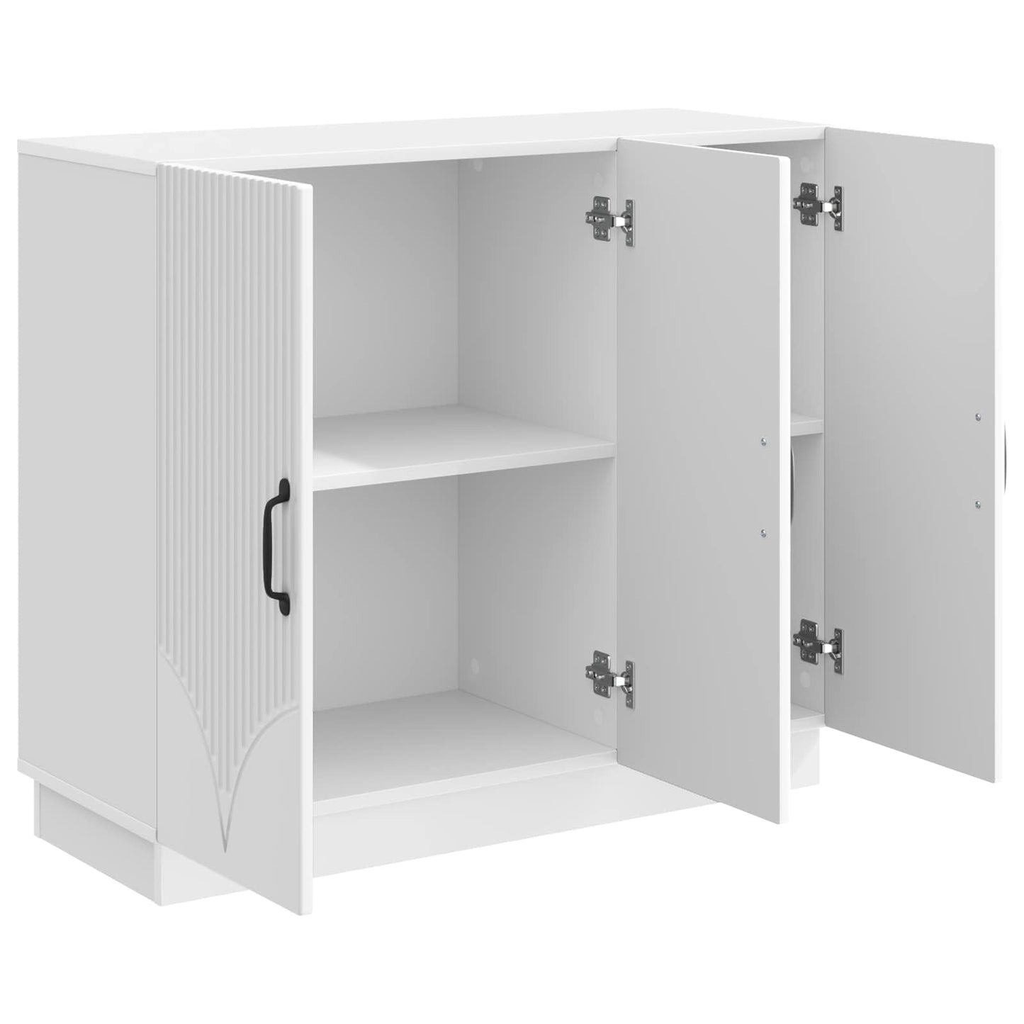 Serviesskap Høgglans hvit 89 x 34,5 x 77 cm Konstruert tre