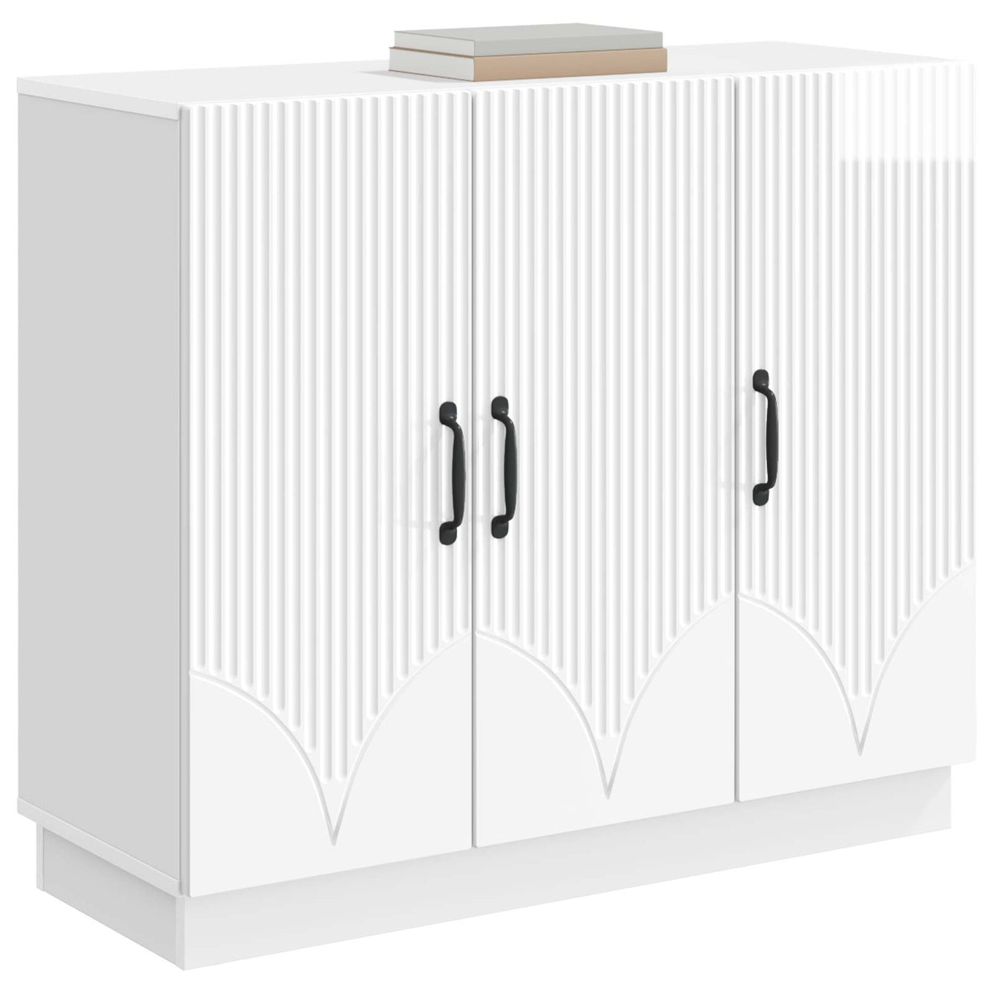 Serviesskap Høgglans hvit 89 x 34,5 x 77 cm Konstruert tre