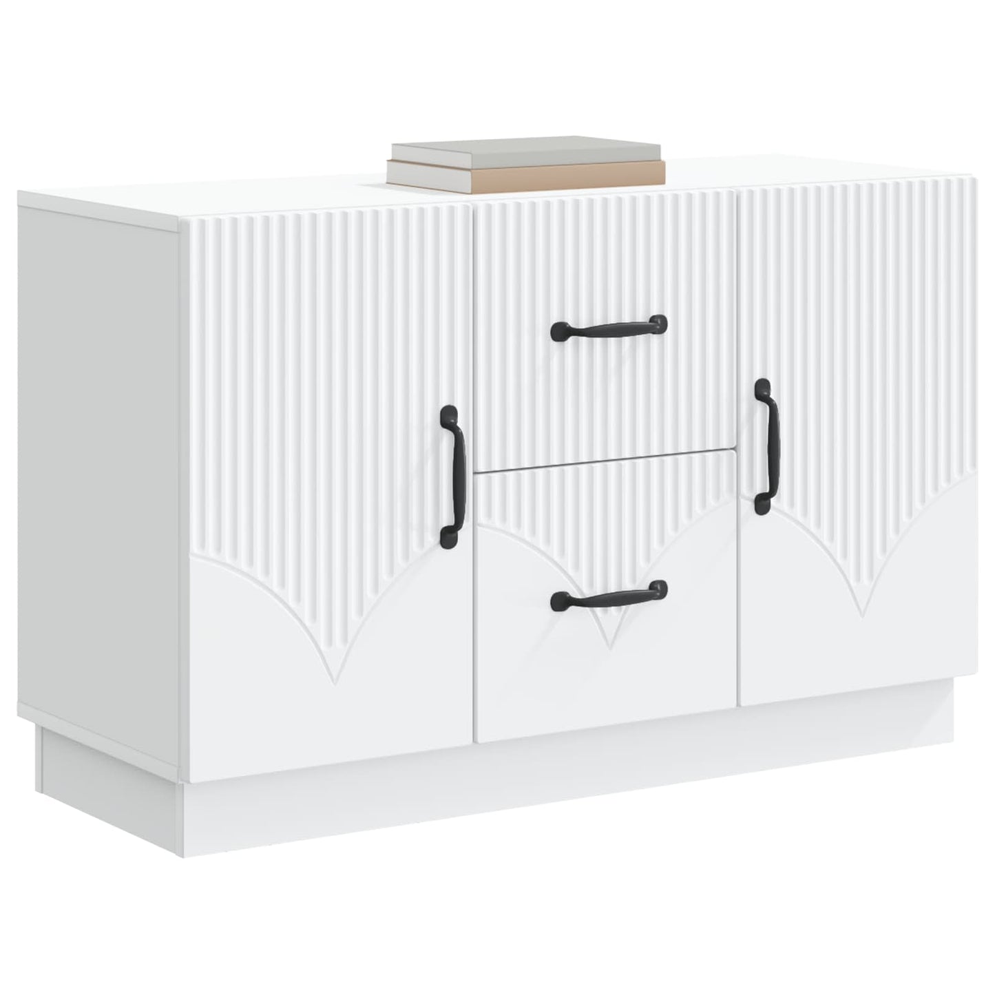 Serviesskap med skuff Hvit 89 x 34,5 x 57 cm Konstruert tre