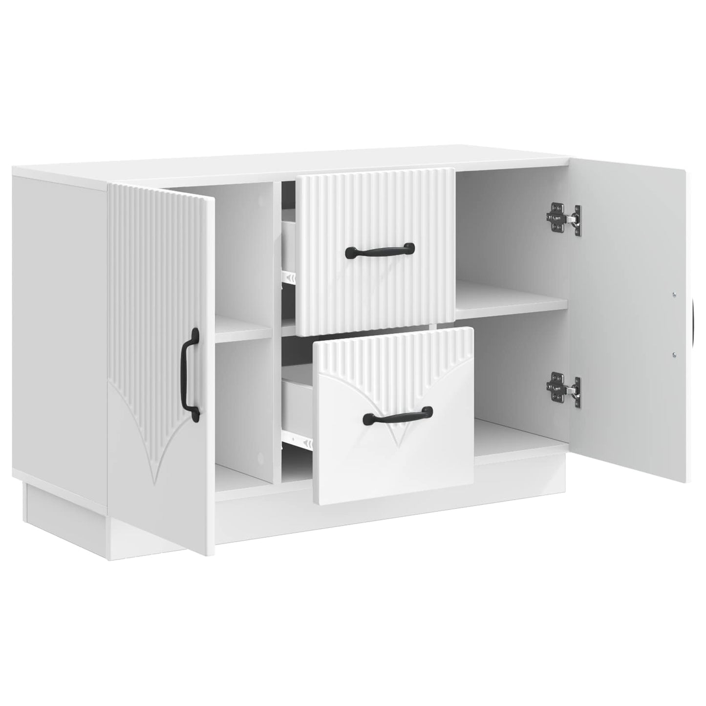 Serviesskap Høgglans hvit 89 x 34,5 x 57 cm Konstruert tre