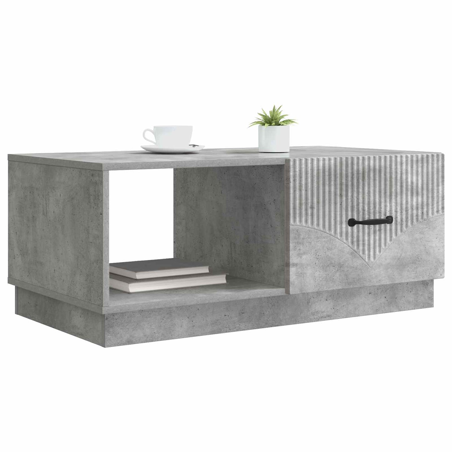 Kaffebord Betonggrå 90 x 50 x 37 cm Konstruert tre