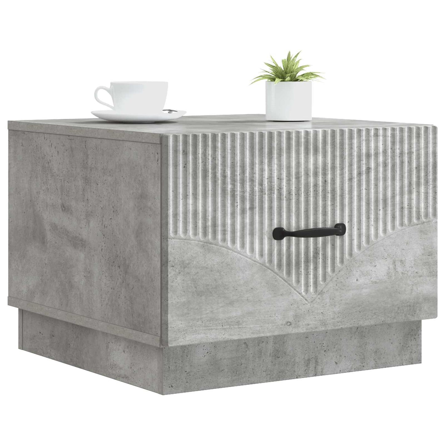 Kaffebord med skuff Betonggrå 49 x 50 x 37 cm Konstruert tre