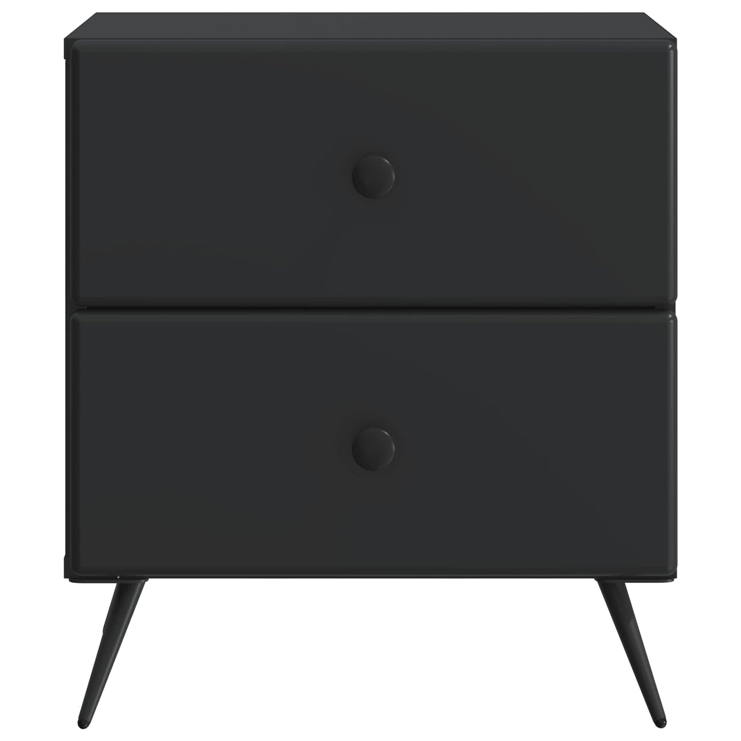 Nattbordskap 2 pcs Svart 43 x 34,5 x 47,5 cm Konstruert tre