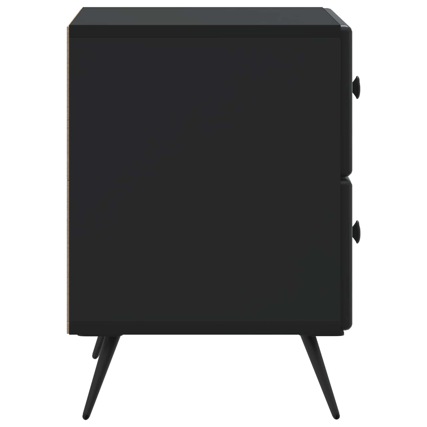 Nattbordskap 2 pcs Svart 43 x 34,5 x 47,5 cm Konstruert tre