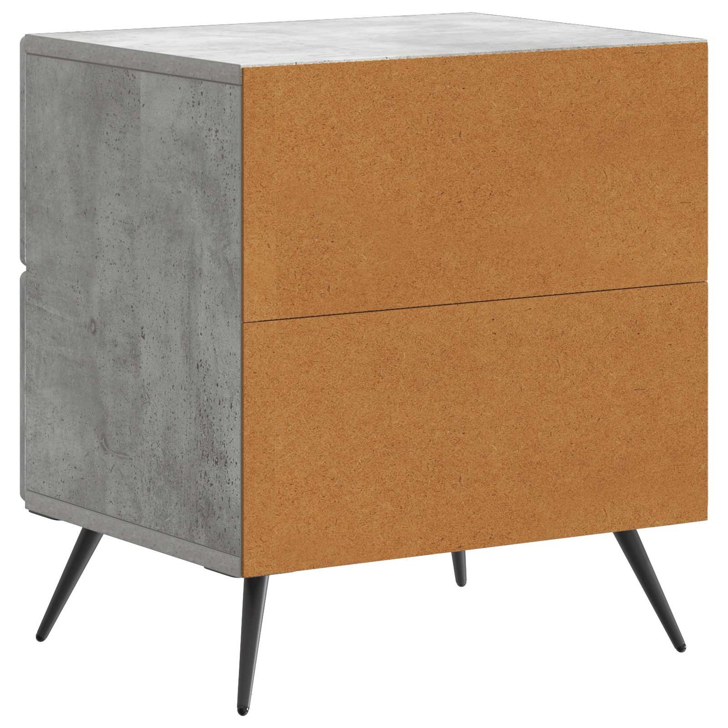 Nattbordskap Betonggrå 43 x 34,5 x 47,5 cm Konstruert tre